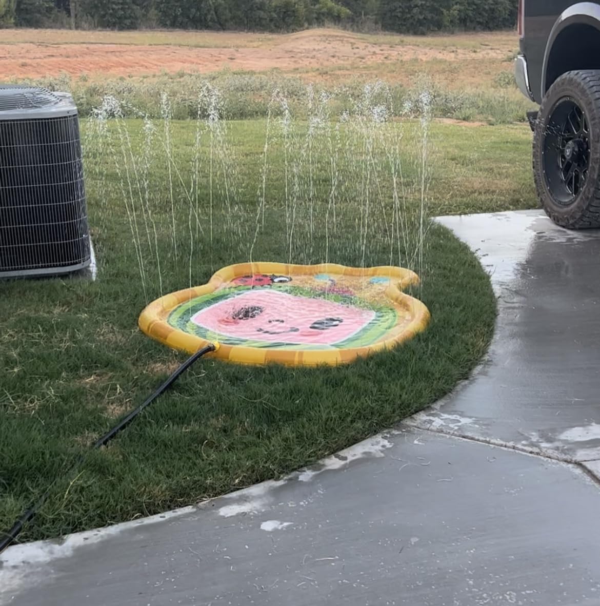 CoCoMelon 3-in-1 Splash Pad, Sprinkler for Kids and Baby Pool for Learning, Toddler Sprinkler Pool, 48