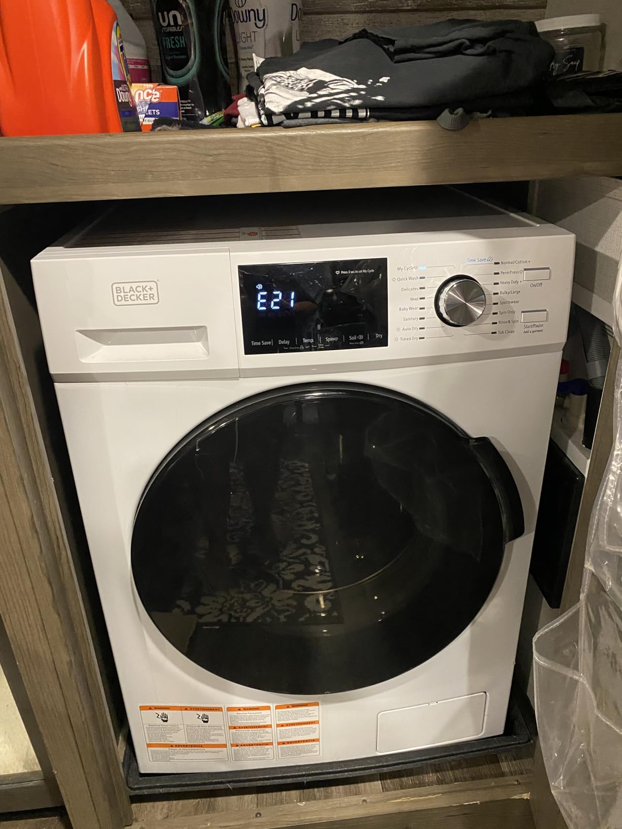 BLACK+DECKER Washer and Dryer Combo, 2.7 Cu. Ft. Capacity, BCW27MW, White customer photo 1