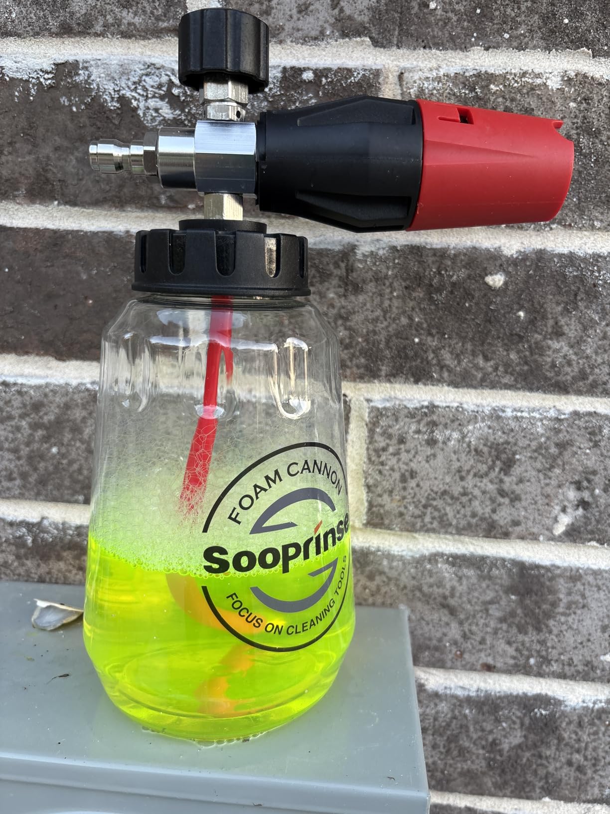 Sooprinse Foam Cannon, Adjustable Snow Foam Lance Transparent Body, Professional Car Foam Blaster with 1/4 Inch Quick Connector, 4000 PSI, 1L customer photo 1