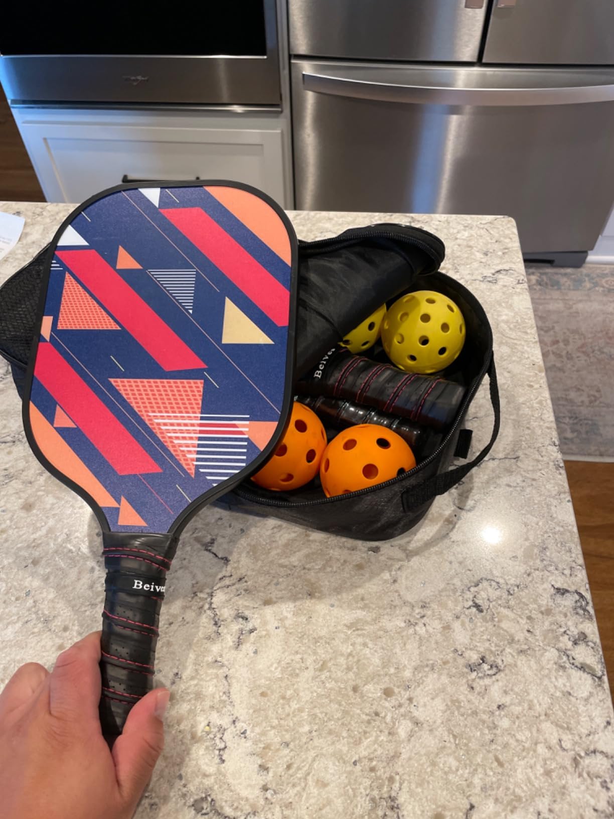 Pickleball Paddles, USAPA Fiberglass Pickleball Paddles Set of 4, Pickleball Set with 4 Pickleball Rackets, Including 4 Pickleballs & 1 Carry Bag, Pickle Ball Paddles Set for Men, Women customer photo 2
