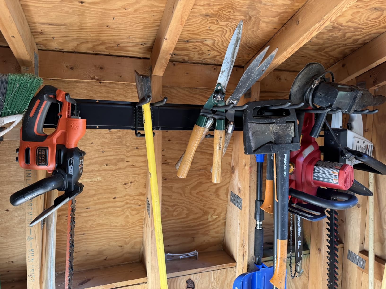 Aking Ace 48 Inch Garage Tool Organizer, Wall Mount 3 Racks 6 Hooks Storage customer photo 2