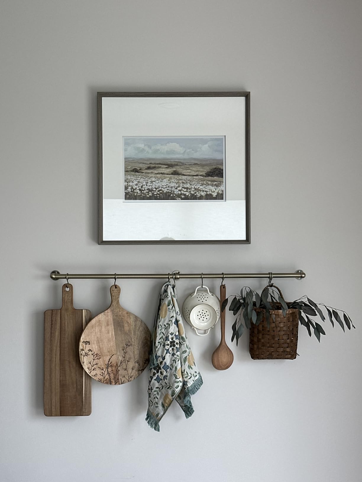 ROTHLEY 39.4 Inch Stainless Steel Wall Mounted Hanging Pot and Pan Rack with Adjustable S Hooks, Antique Copper customer photo 2