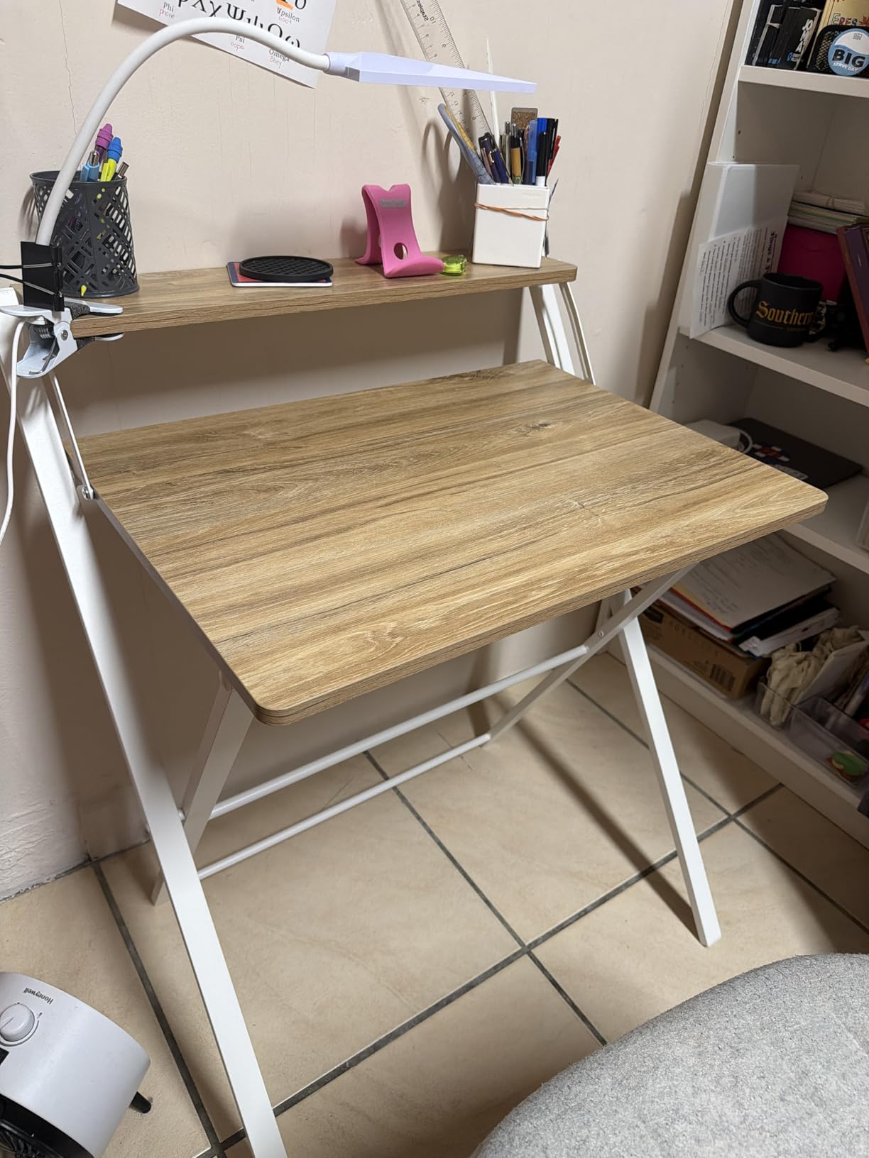 GreenForest Folding Desk No Assembly, Sturdy Computer Desk for Small Spaces customer photo 2