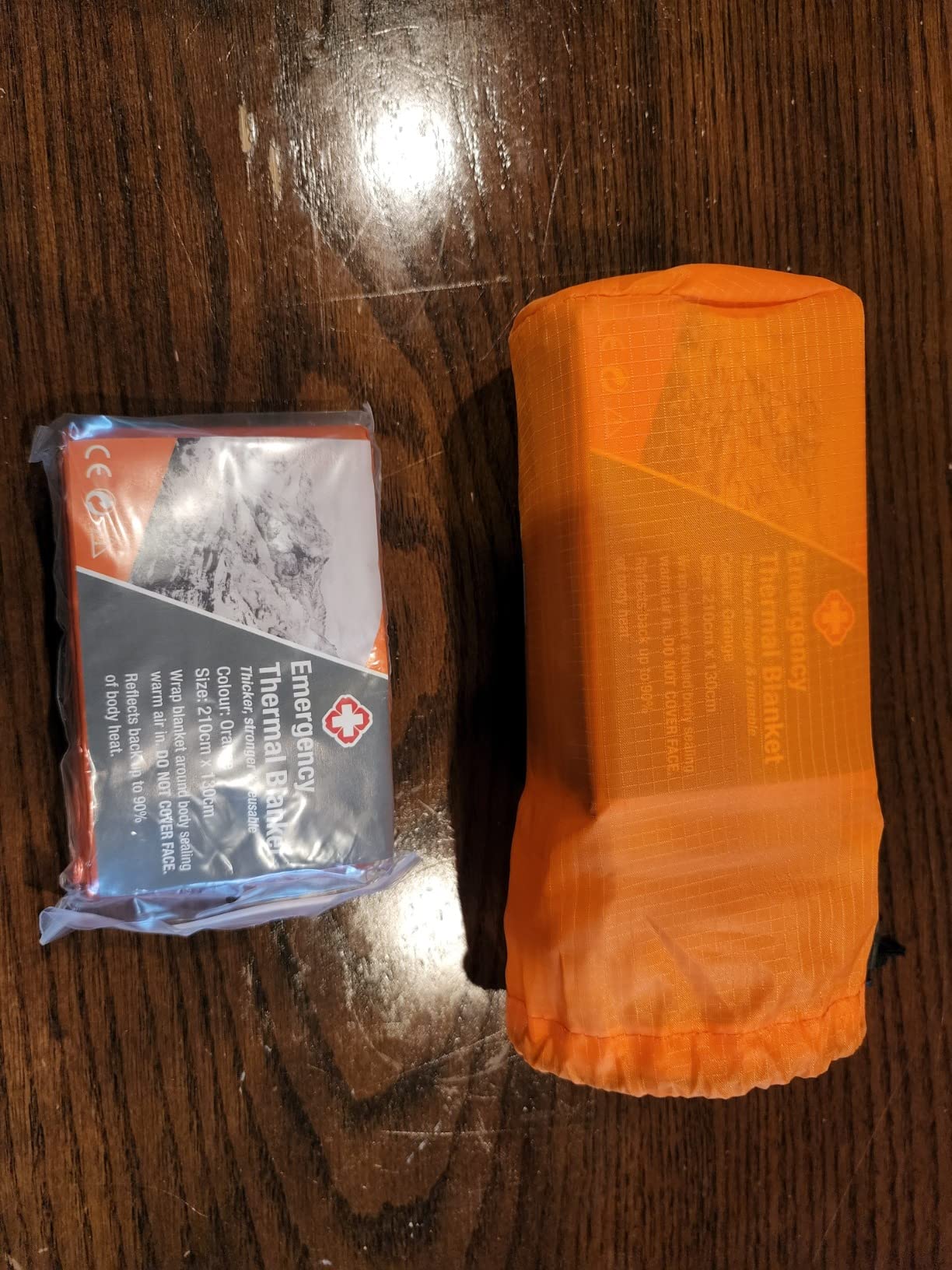 ANLOKE Emergency Blankets Mylar Thermal Blanket,(10 Pack) of Gigantic Space Blanket 84 * 64 in. Survival Blankets Heavy Duty Camping Gear,First Aid customer photo 2
