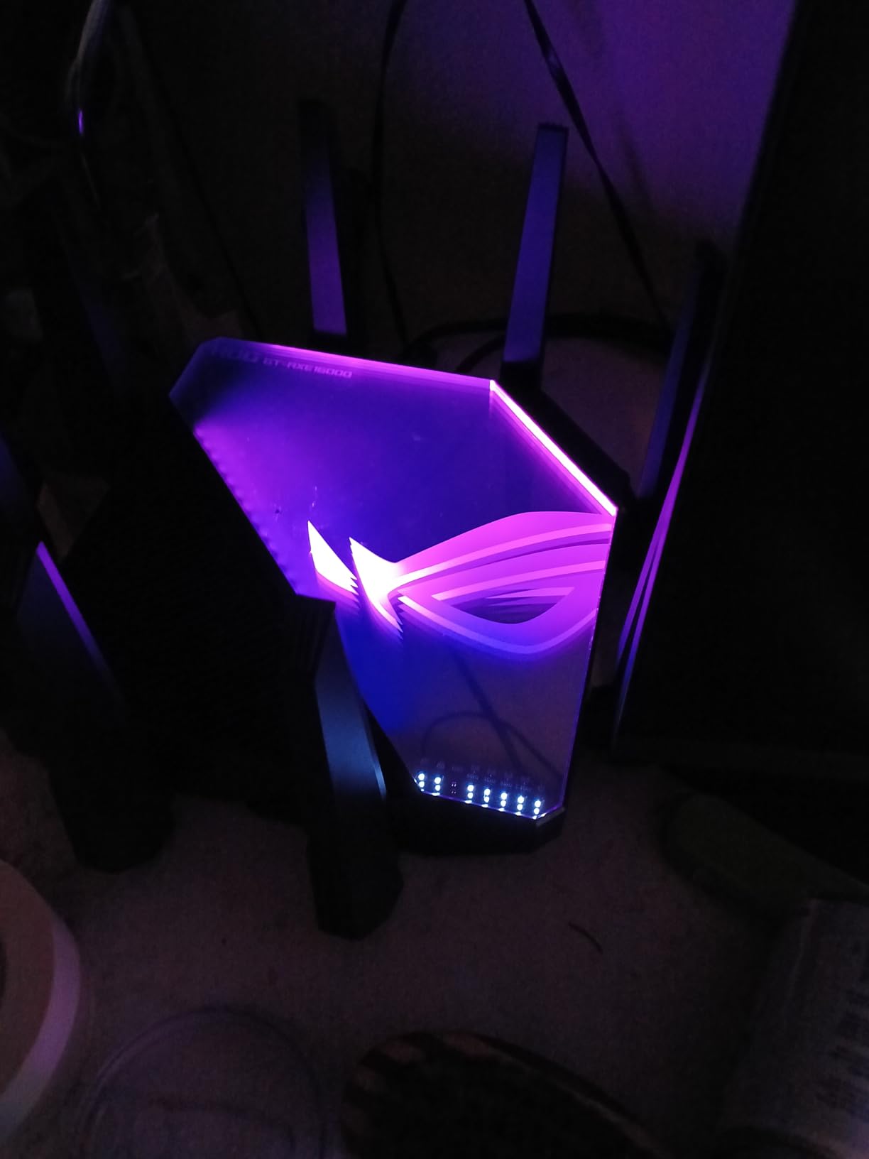 ASUS ROG Rapture WiFi 6E Gaming Router (GT-AXE16000) - Quad-Band, 6 GHz Ready, Dual 10G Ports, 2.5G WAN Port, AiMesh Support, Triple-Level Game Acceleration, Lifetime Internet Security, Instant Guard customer photo 1