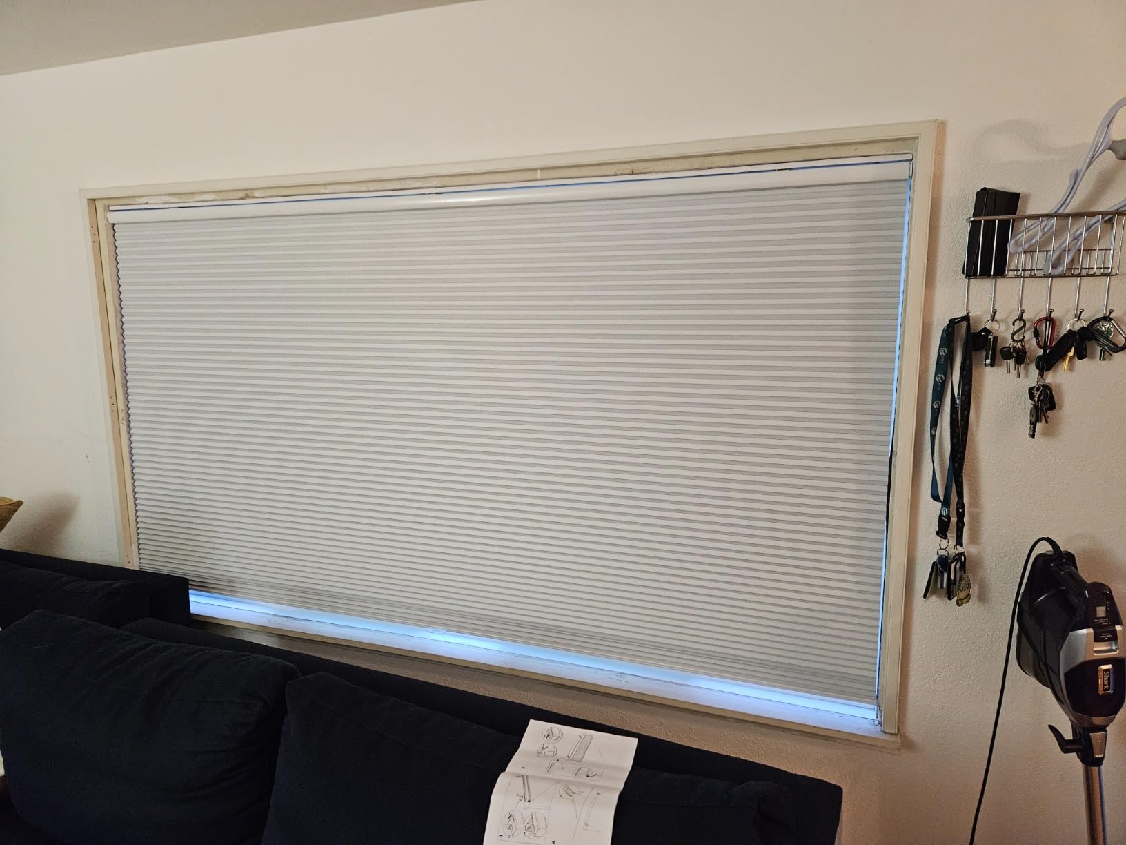 Persilux Custom Size 100% Blackout Cordless Cellular Shades & Blinds Honeycomb Blinds Bottom up Thermal Insulated Window Shades for Home, Windows and Kitchen White customer photo 2