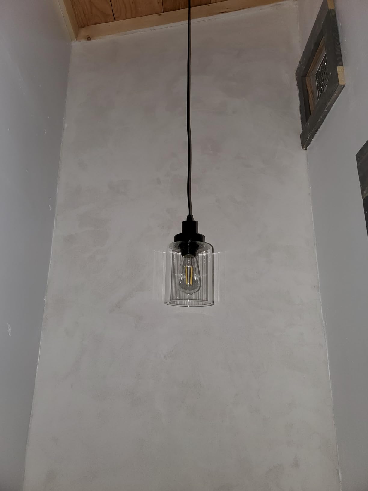 WimiSom Industrial Pendant Lighting, Modern Clear Glass Shade Farmhouse customer photo 2