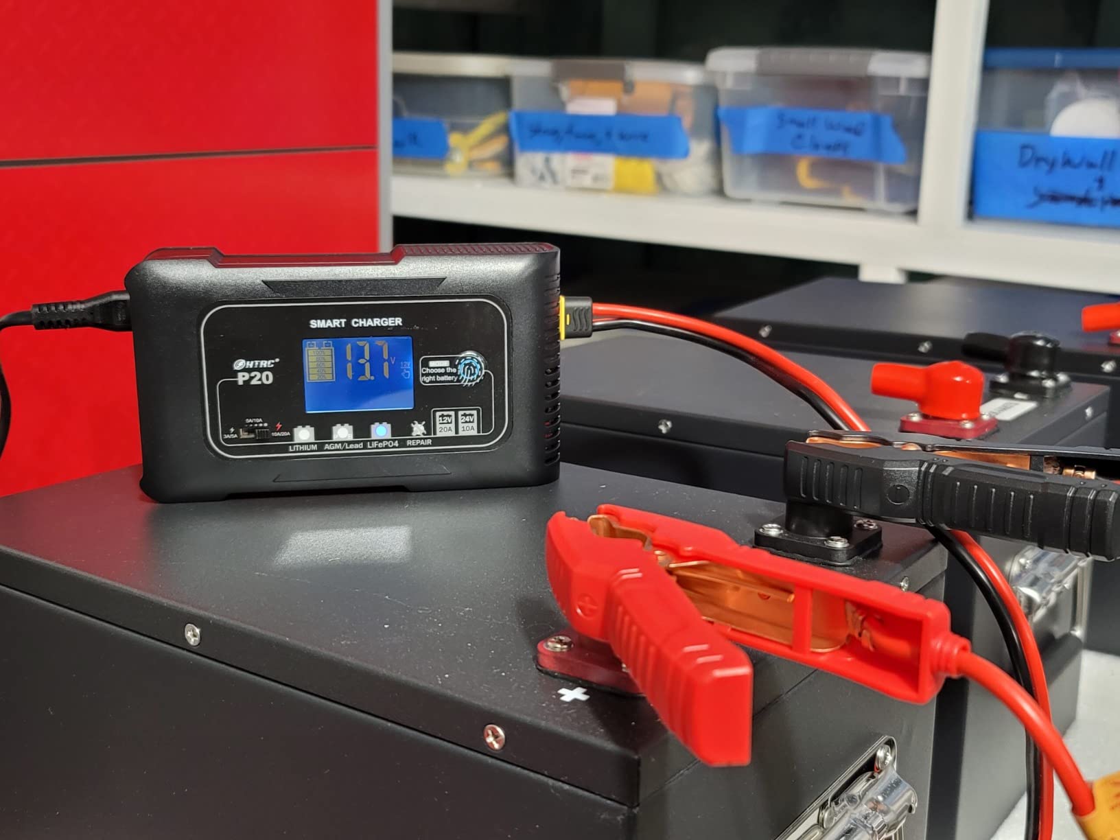 20-Amp Smart Battery Charger,Lithium,LiFePO4,Lead-Acid(AGM/Gel/SLA..) Car Battery Charger,Trickle Charger, Maintainer/deep Cycle Charger,12V/20A and 24V/10A,for Boat,Motorcycle,Lawn Mower,Golf cart.. customer photo 1