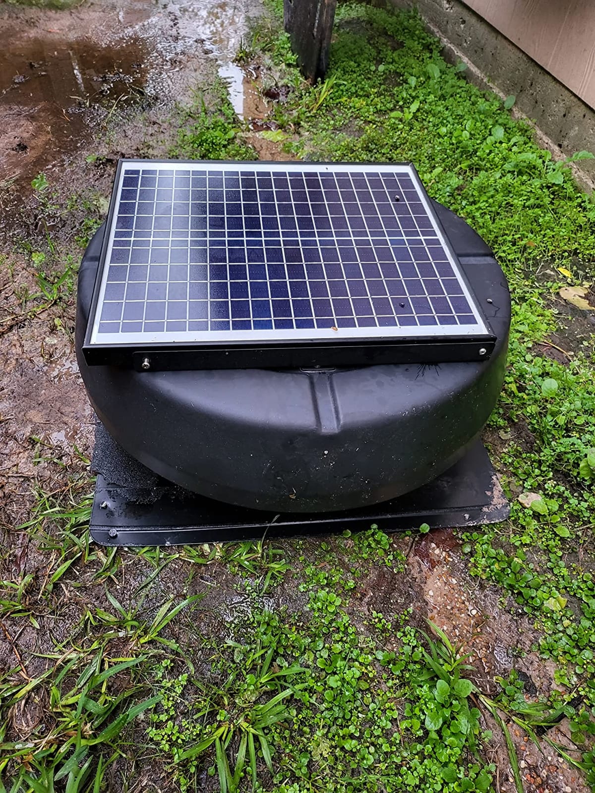 OmniPV Solar Hybrid Attic Fan, 40 W 2100 CFM Roof Mount Exhaust Fan With AC Adapter, 75°F Thermostat Auto On/Off, Low Noise and Weatherproof for Home, Shop, RV, Garage & Shed customer photo 2