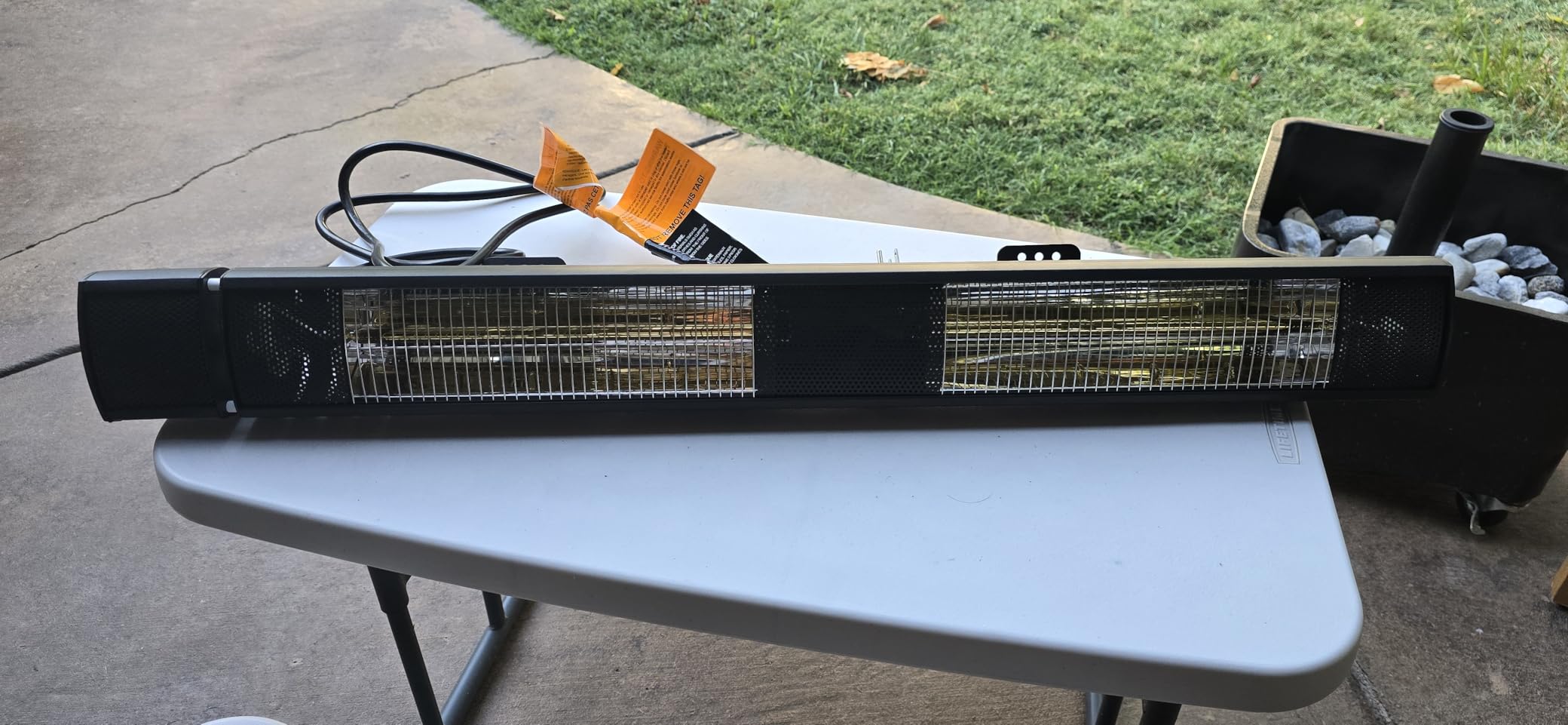 ThermoMate Infrared Electric Patio Heater, 3000W Carbon Fiber Heating for Outdoor/Indoor, Porch, Deck, Garage with Remote 24 Hours Timer, Hard Wired 240V customer photo 1