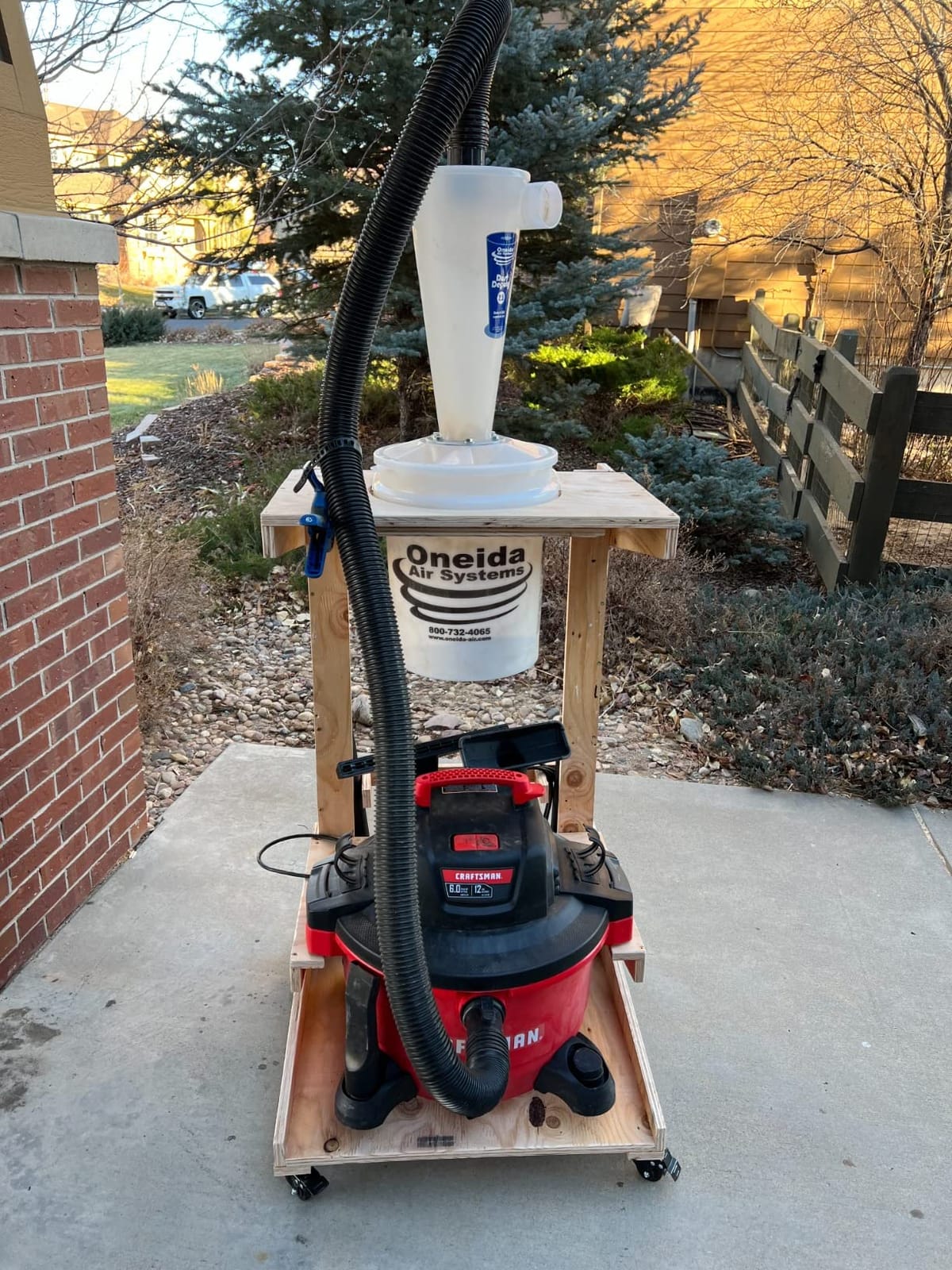 Oneida Air Systems Dust Collector & Cyclone Separator Kit w/ Clear Bucket, 2.5 Deluxe 5-Gal - Portable Cyclone Machine for Wet and Dry Shop Vacuums customer photo 1
