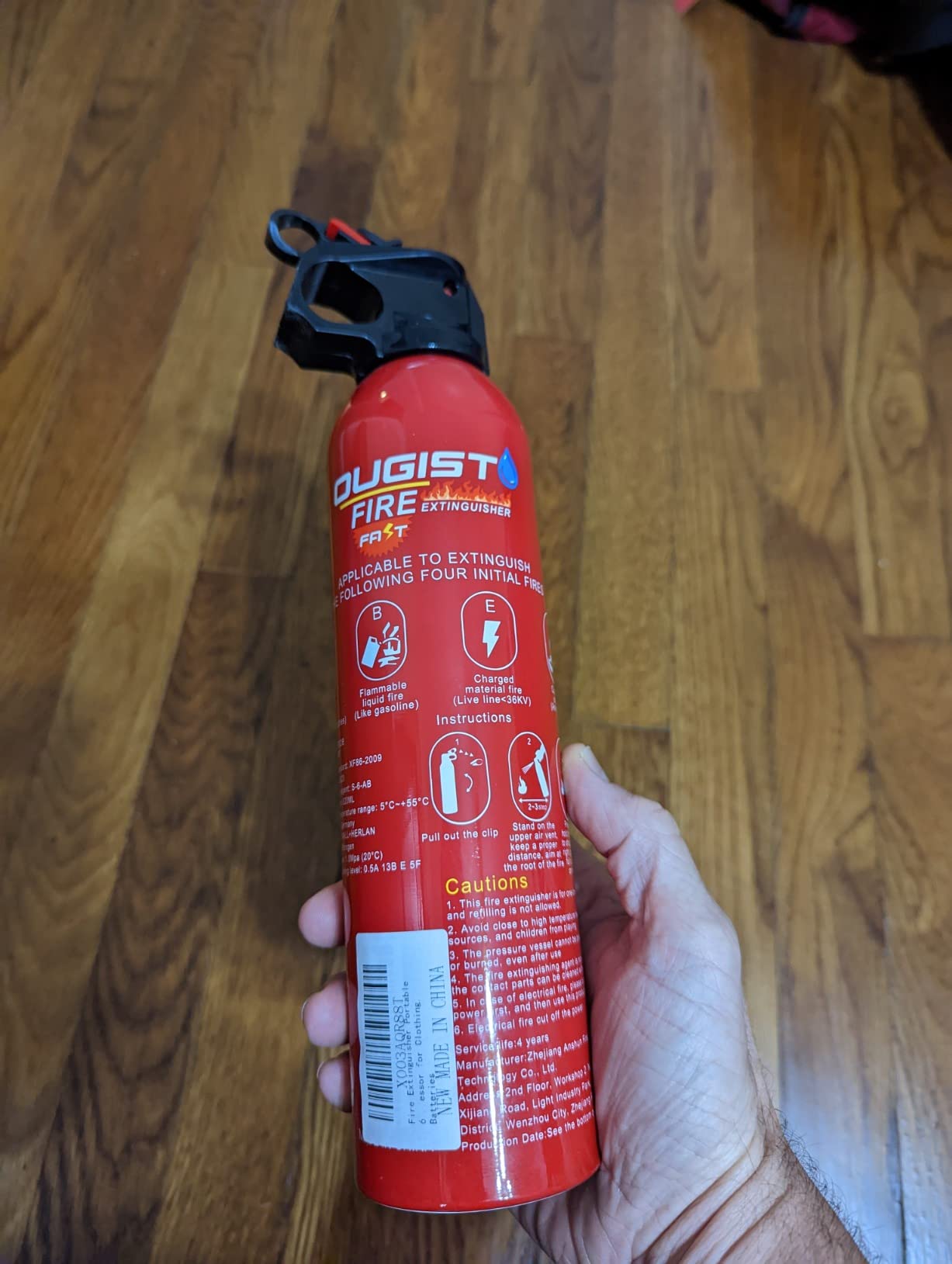 Multipurpose Fire Extinguisher (4 Pack, 21oz Each) with Wall Mount Bracket, Water-Based Foam No Residue, for Kitchen Grease & Electrical Fires, Portable Small Extinguisher for Home, Vehicle & Office customer photo 1