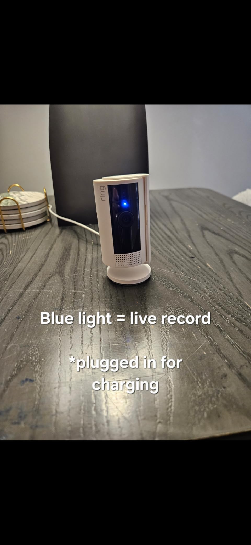Ring Indoor Cam (newest model) — Home or business security in 1080p HD video, Black customer photo 2