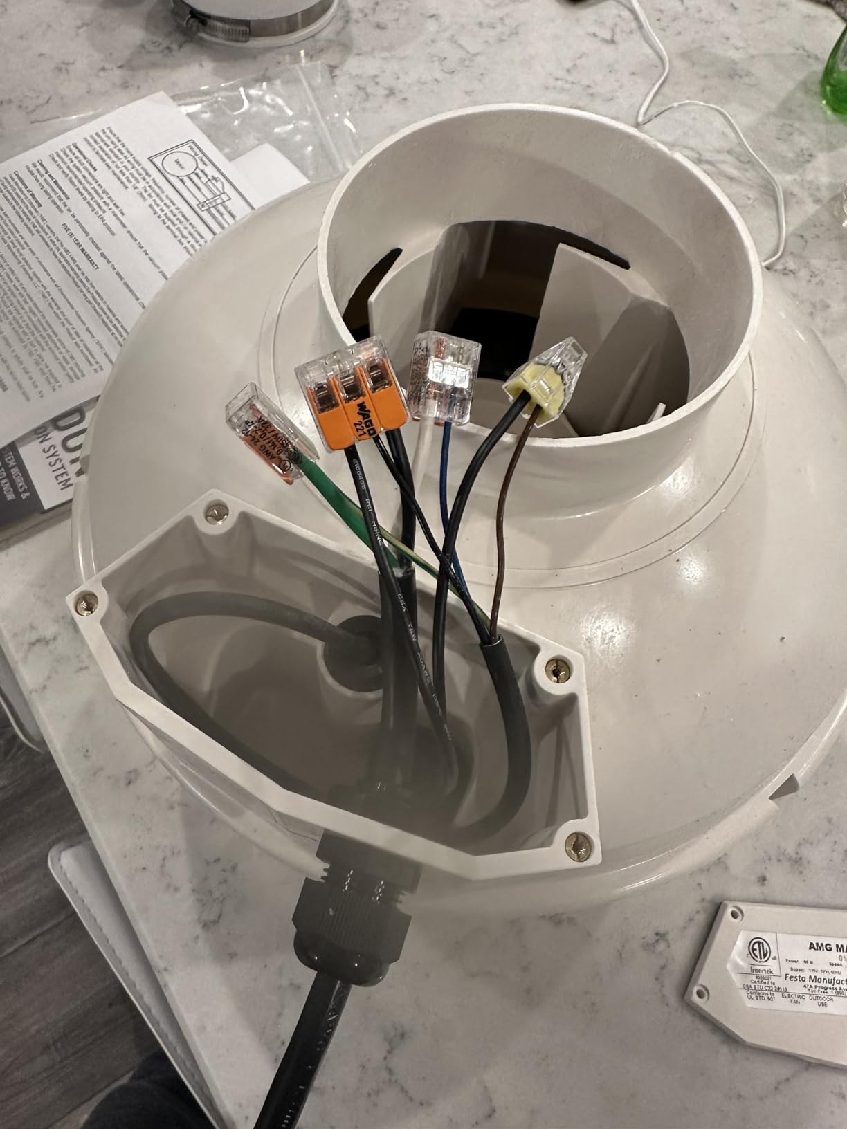 Festa AMG Maverick Radon Fan – 3“ Installation Kit - Quiet and Energy Efficient Radon Mitigation Inline Fans – High Performance 4” Duct Fan customer photo 2