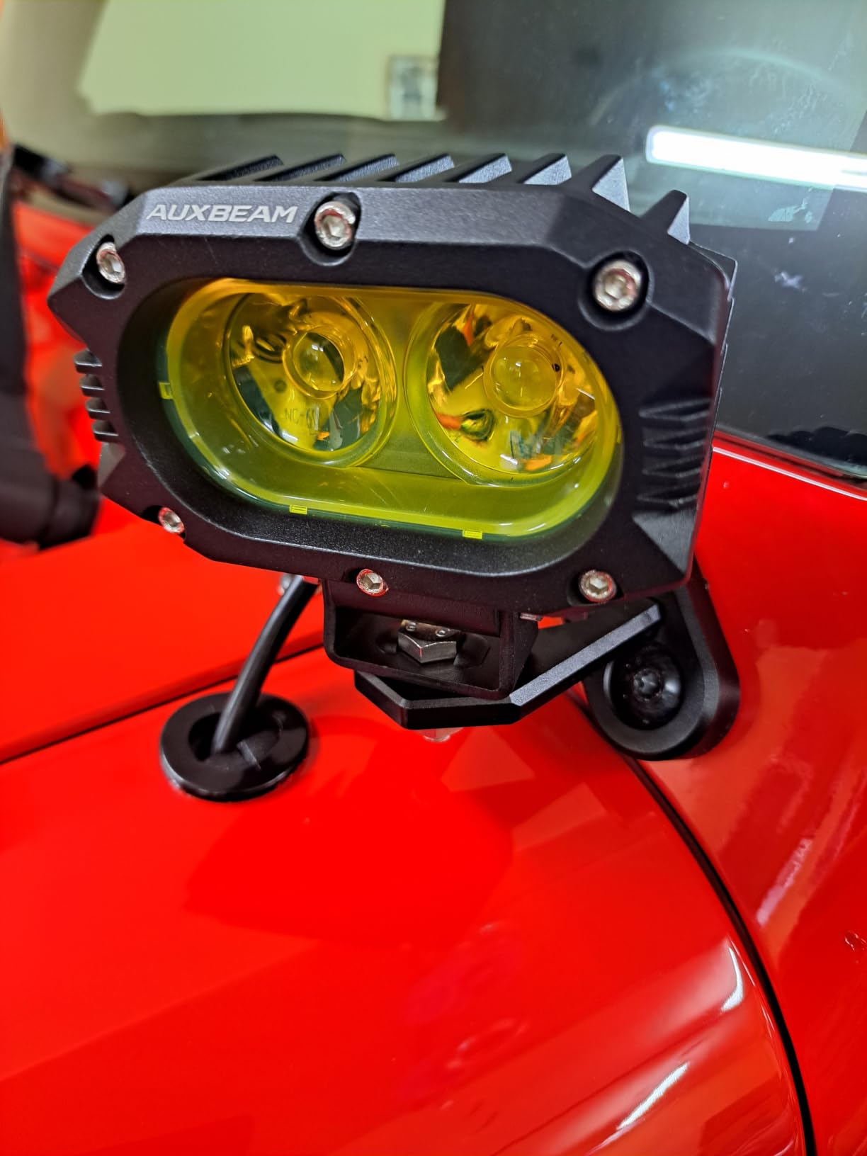 Auxbeam LED Amber Fog Light 4'' 60W Cube Offroad Pod Light Flood, R4 Series customer photo 1