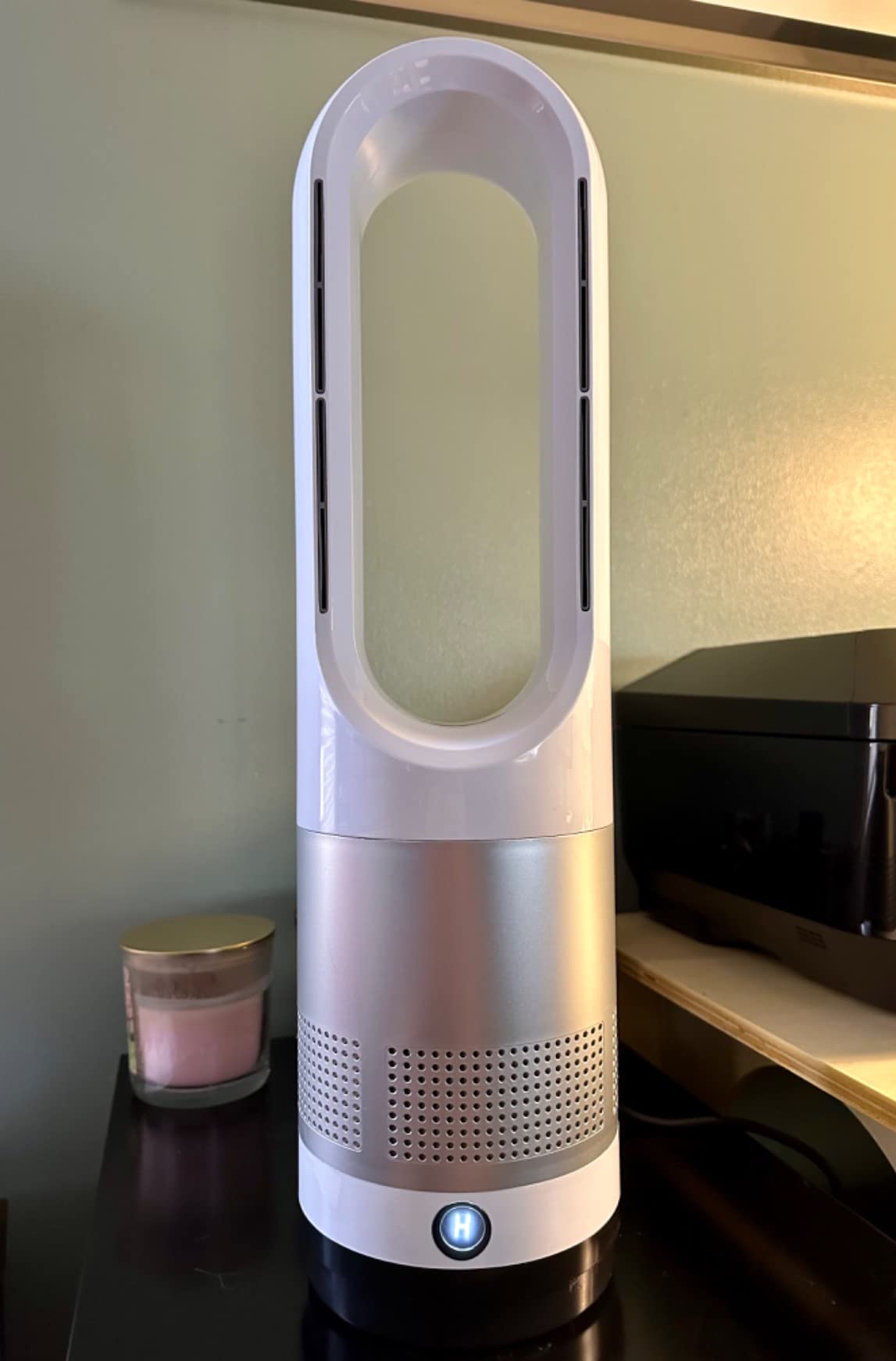 Bladeless Tower Fan, 1400W Space Heater & 40W Cooler Fan Combo with Remote, 80°Oscillation, 8 Speeds and 3 Heating Modes, 9H Timer, LED Display, Fast Safety Heat and Quiet for Bedroom, Kitchen, Office customer photo 1