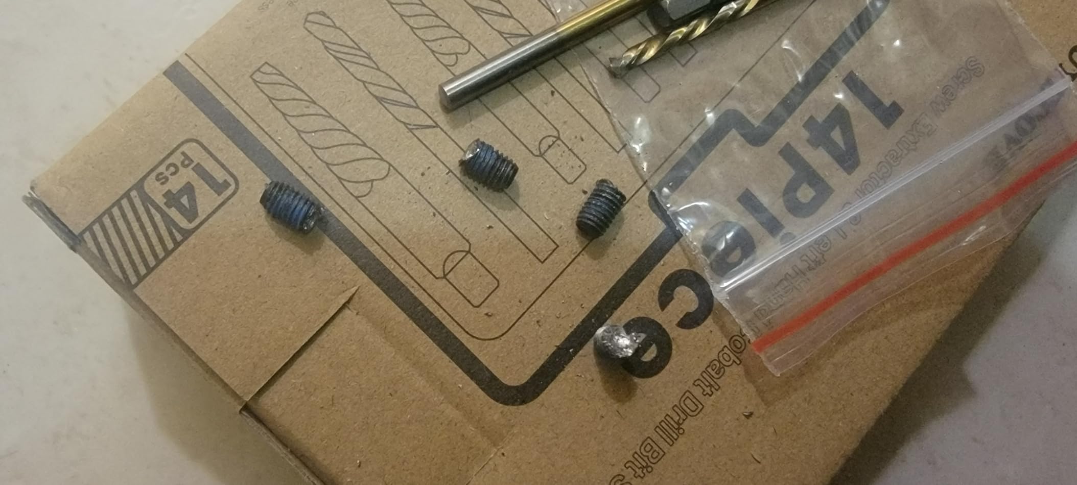 14 Pieces Screw Extractor Set Left Hand Drill Bits Set customer photo 2