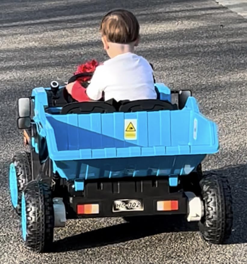 ANPABO Ride on Dump Truck w/Remote Control, 2 Seater, Electric Dump Bed | Extra shovel, bluetooth & music, all-terrain tires, battery powered ride on toys for girls boys customer photo 2