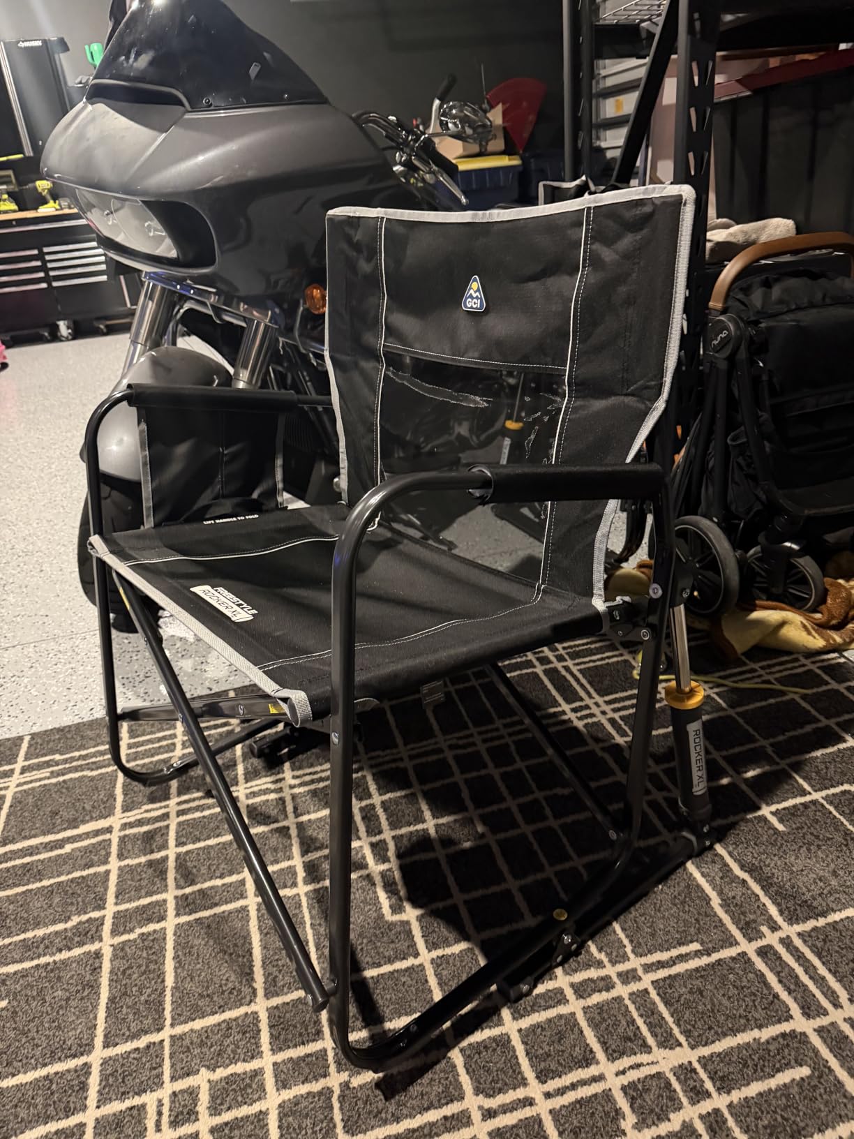 GCI Outdoor Freestyle Rocker XL Camping Chair - Indigo Blue customer photo 1