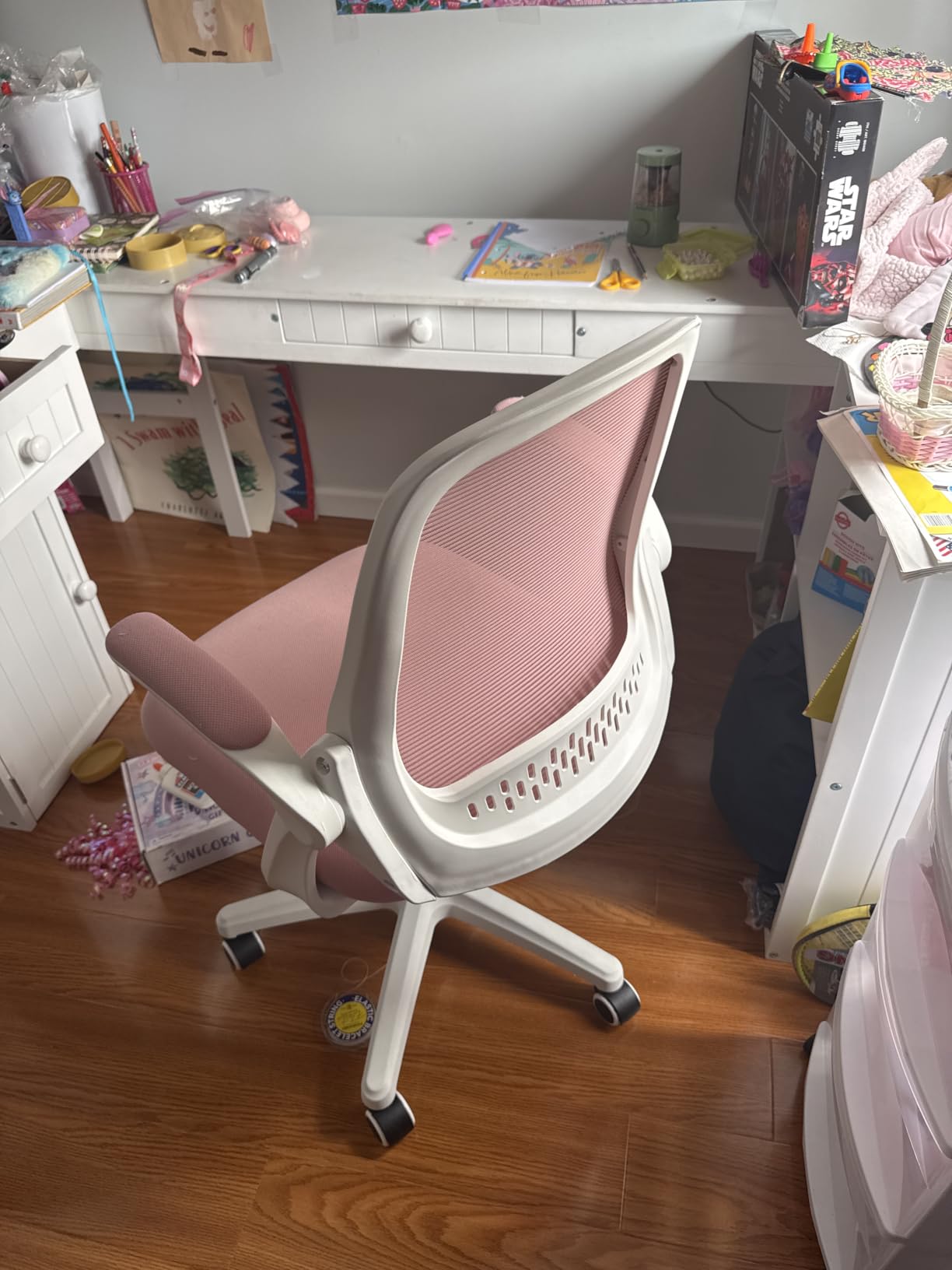 NEO CHAIR Office Desk Chair, Ergonomic Mesh with Flip-Up Armrests, Grey customer photo 1