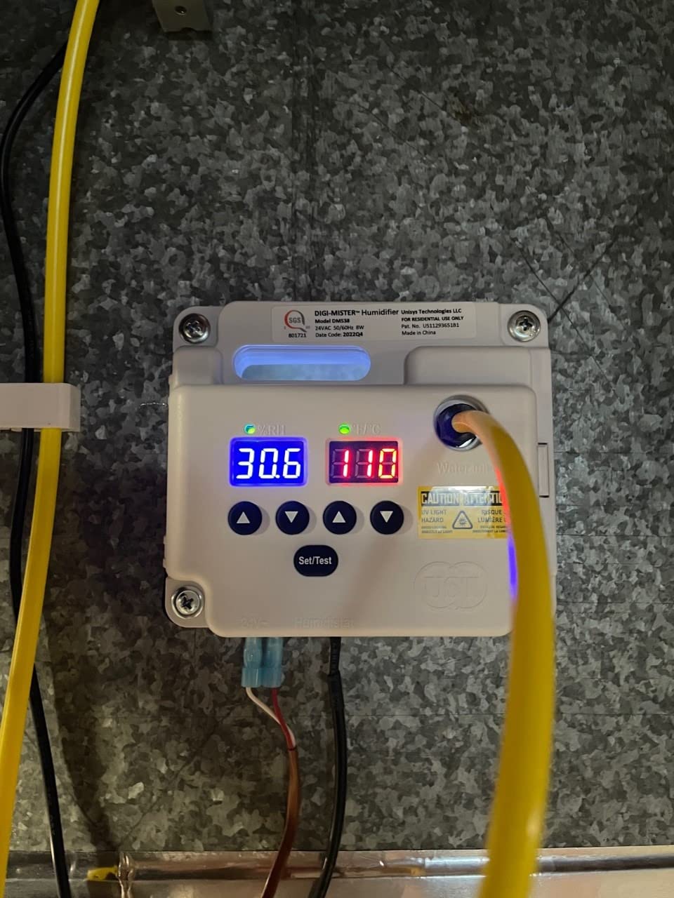 Evaporative Duct Mounted Whole House Furnace Humidifier with 8 UV-C LEDs, Atomizing Cool Mist Variable Capacities for Homes and Offices up to 3500 sq. ft. customer photo 2