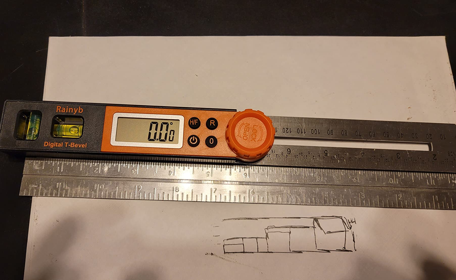 Digital Angle Finder & T Bevel Gauge, 0-360 Degree Digital Protractor Tool customer photo 1