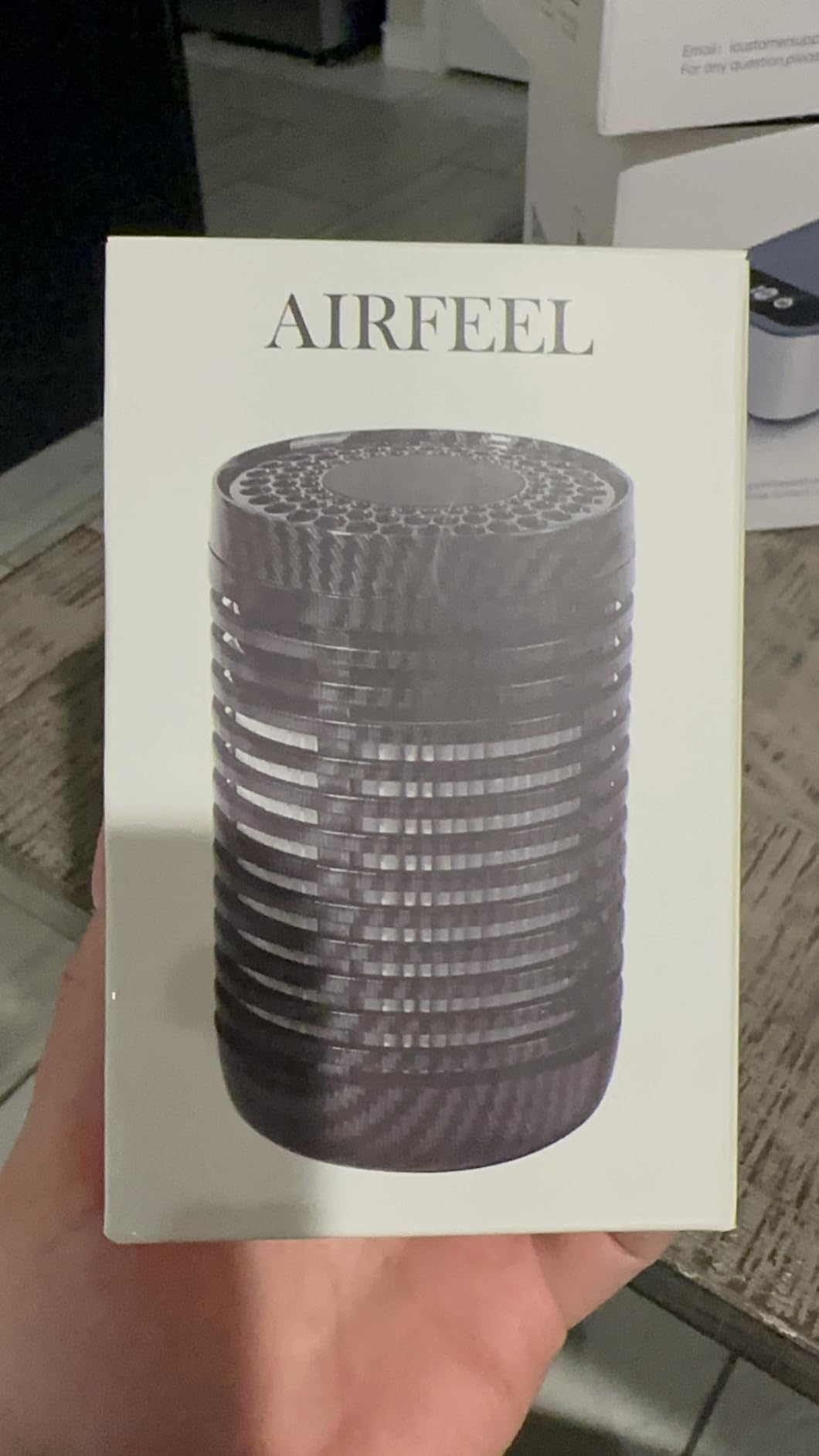 Car Air Purifier, Air Purifier for Car with True HEPA Filter Clean Air,Eliminate Dust,Odor,Portable Car Accessories Built-in Air Freshener and Perfume Diffuser for Traveling, Home, Office Use customer photo 1