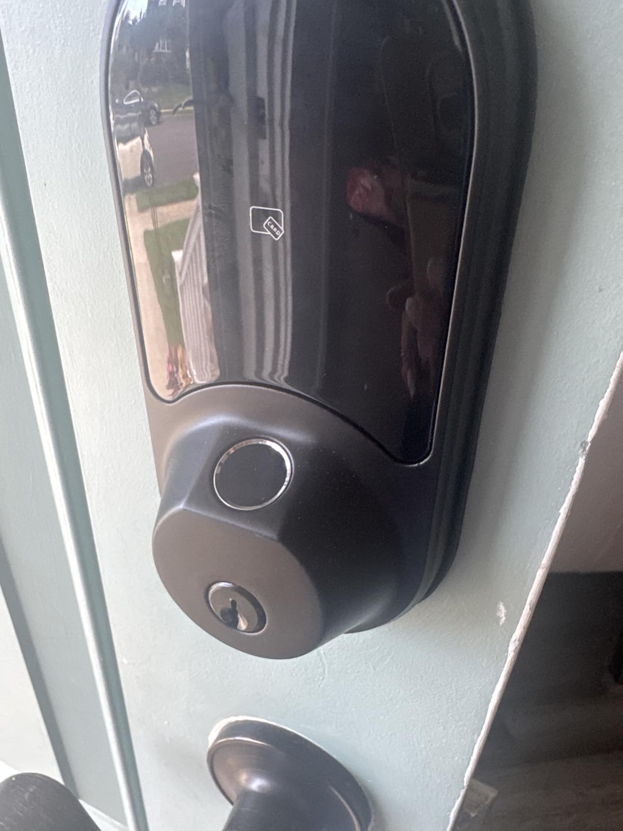 Veise RZ07 Fingerprint Smart Door Lock Deadbolt, App Control, Matte Black customer photo 1