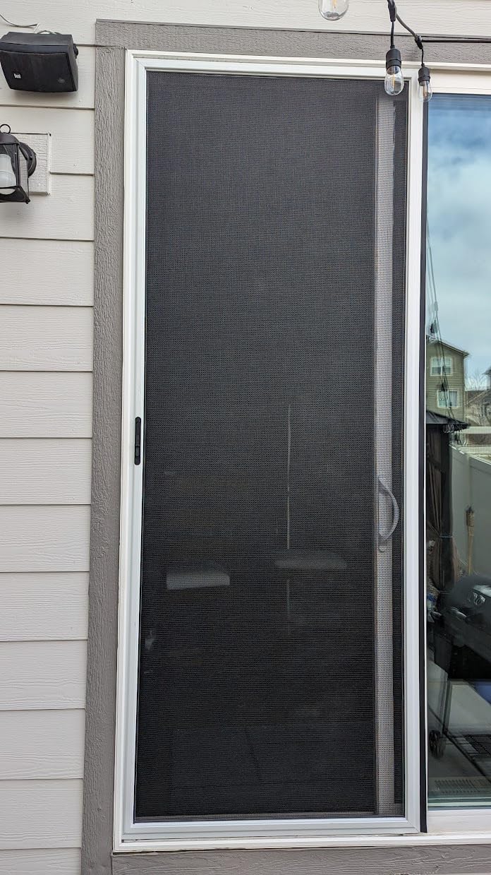 Custom Size Sliding Patio Screen Door Kit – Made to Order Aluminum Frame, Assembly Required, Locking Handle, 5 Color Options, Optional PetScreen® Mesh customer photo 1
