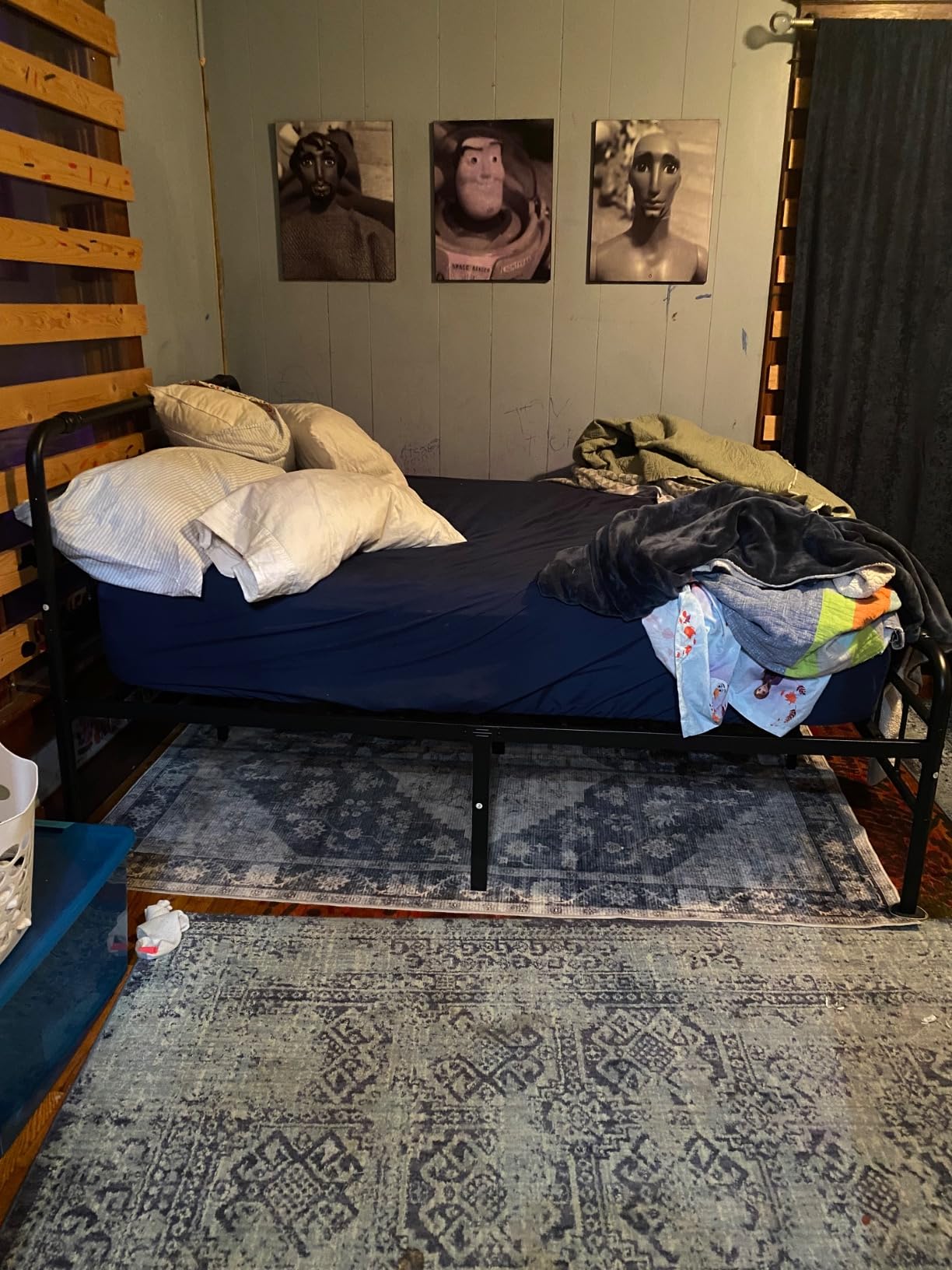 BOSRII Queen Size Bed Frame with Headboard and Footboard, 18 Inches High, 3500 Pounds Heavy Duty Metal Slats Support for Mattress, No Box Spring Needed, Noise-Free, Black customer photo 2