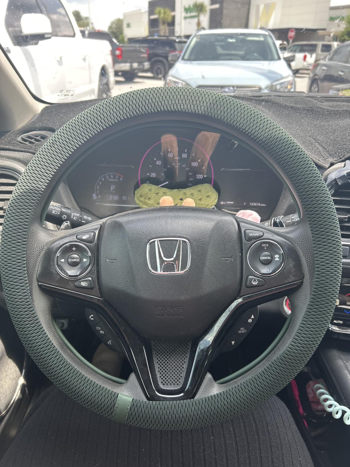 LKWLIKEI Car Steering Wheel Cover, Universal 15 inch, The Latest Microfiber Leather Breathable Technology Fabric, Non-Slip, Comfortable, Warm in Winter and Cool in Summer, Grey customer photo 1