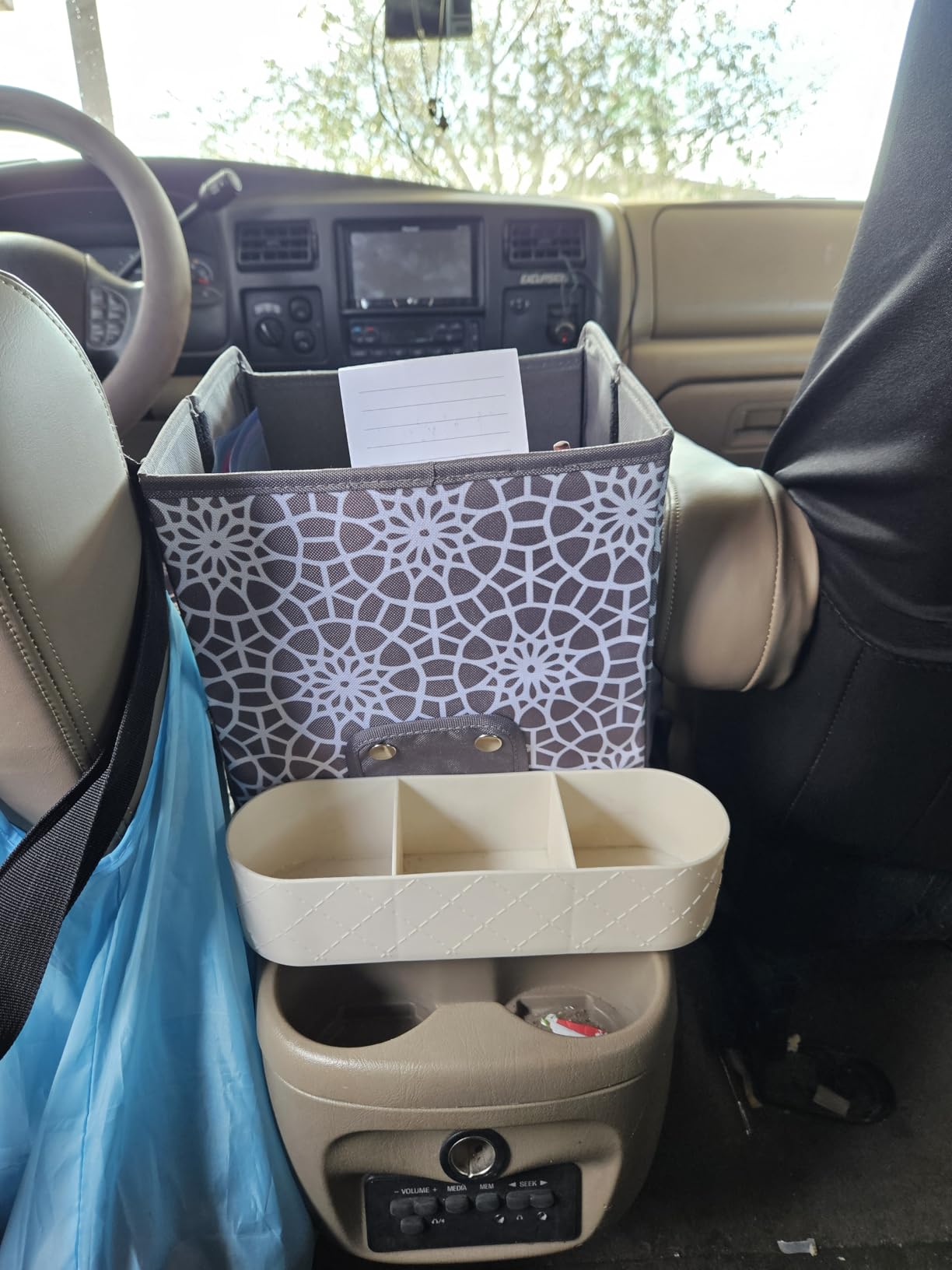 MULISOFT Car Backseat Organizer with 11 Compartments & 2 Cup Holders, Black customer photo 1