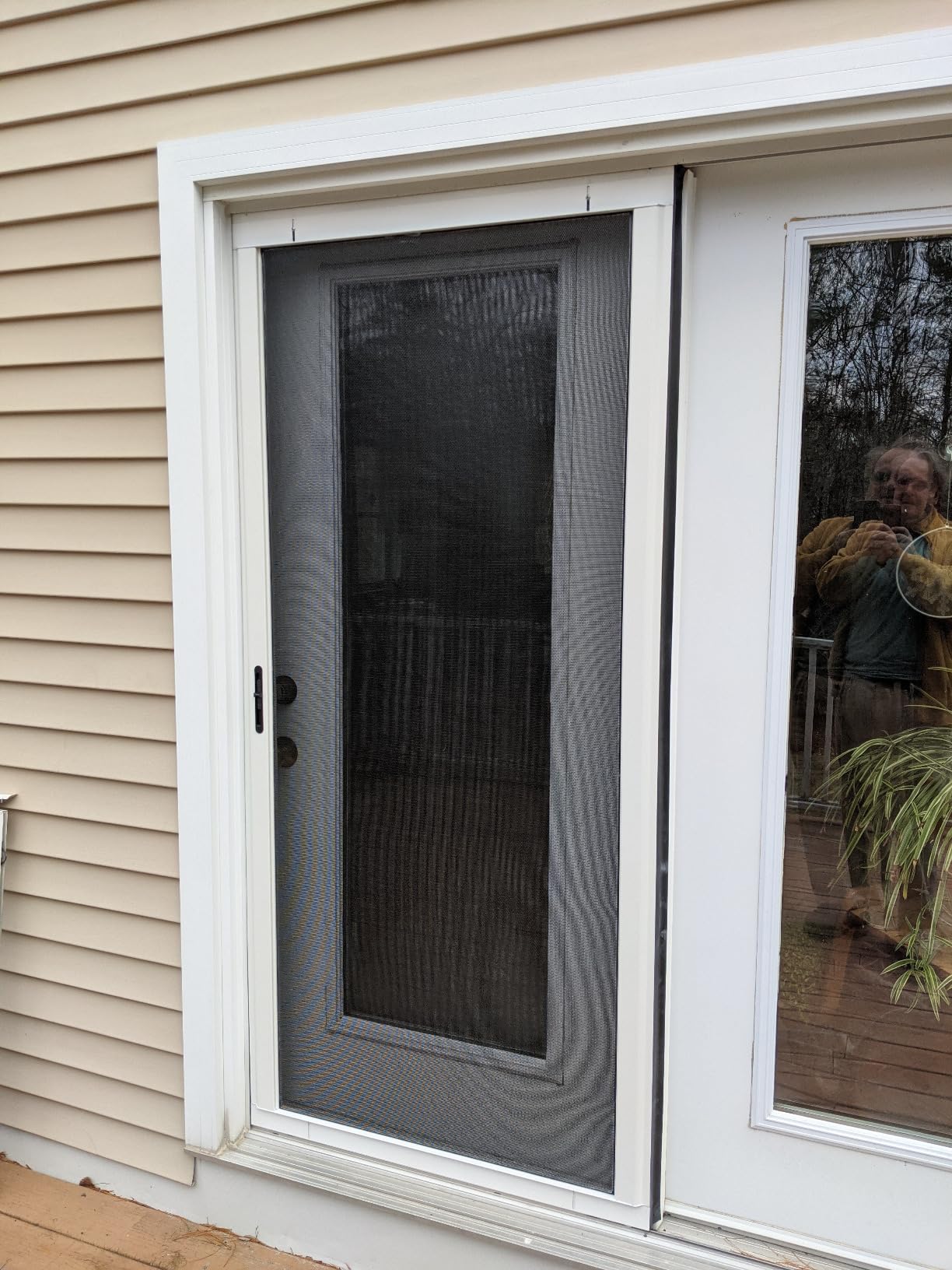 Sliding Patio Screen Door with Pet-Proof Petscreen® Mesh – 36″ White, Fully Assembled, Adjustable Fit 78″–81″ for Most U.S. Door Frames customer photo 1