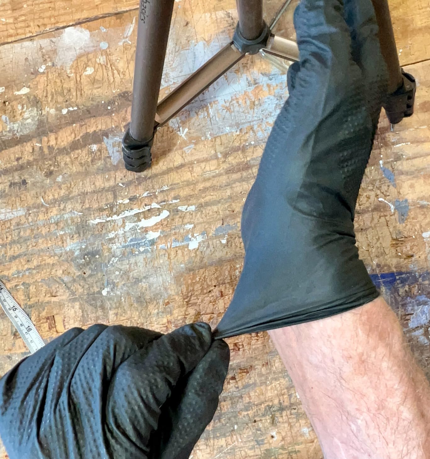 TitanFlex Heavy Duty Black Industrial Nitrile Gloves with Raised Diamond Texture, Latex Free 8mil customer photo 2
