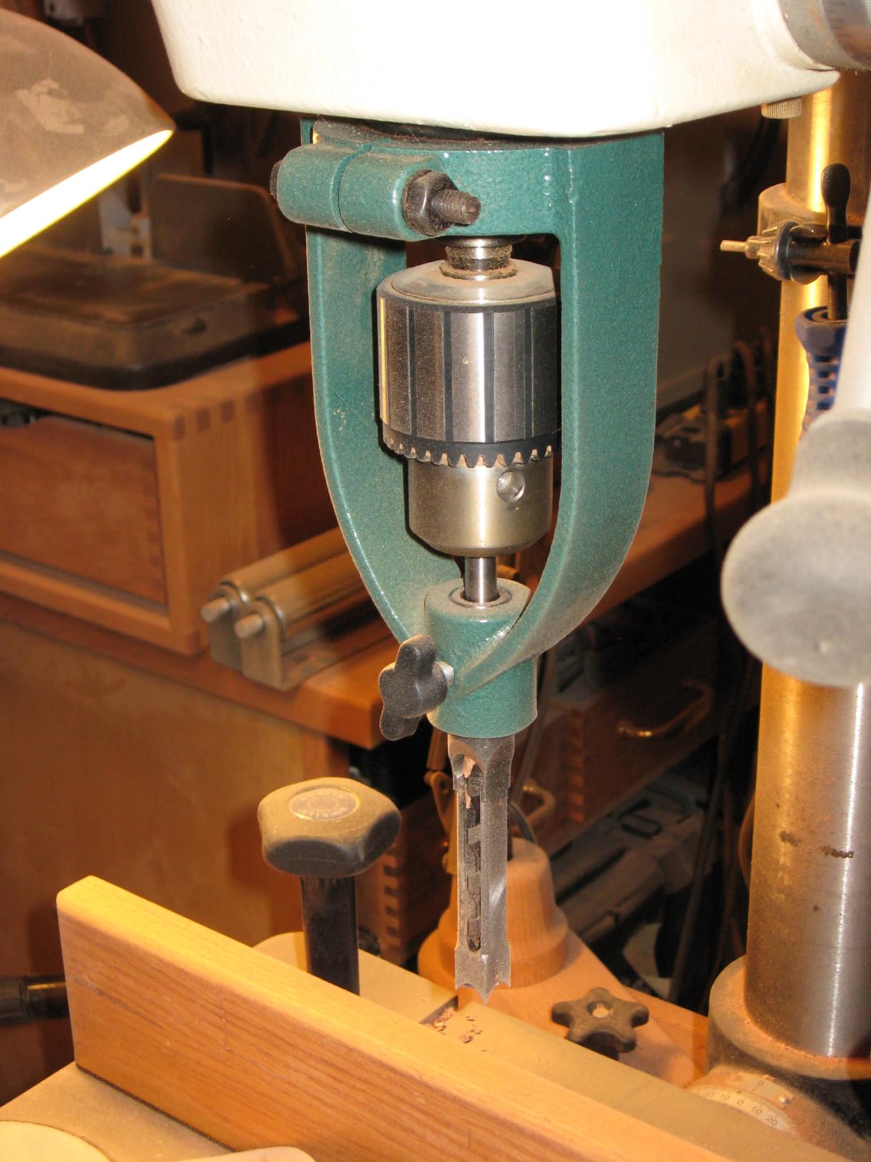 DOITOOL Square Hole Chisel Drilling Machine - Mortising Attachment for Drill Press - Mortising Machine Woodworking Bench Mortiser for Woodworking (65-58 reducer sleeve) customer photo 1
