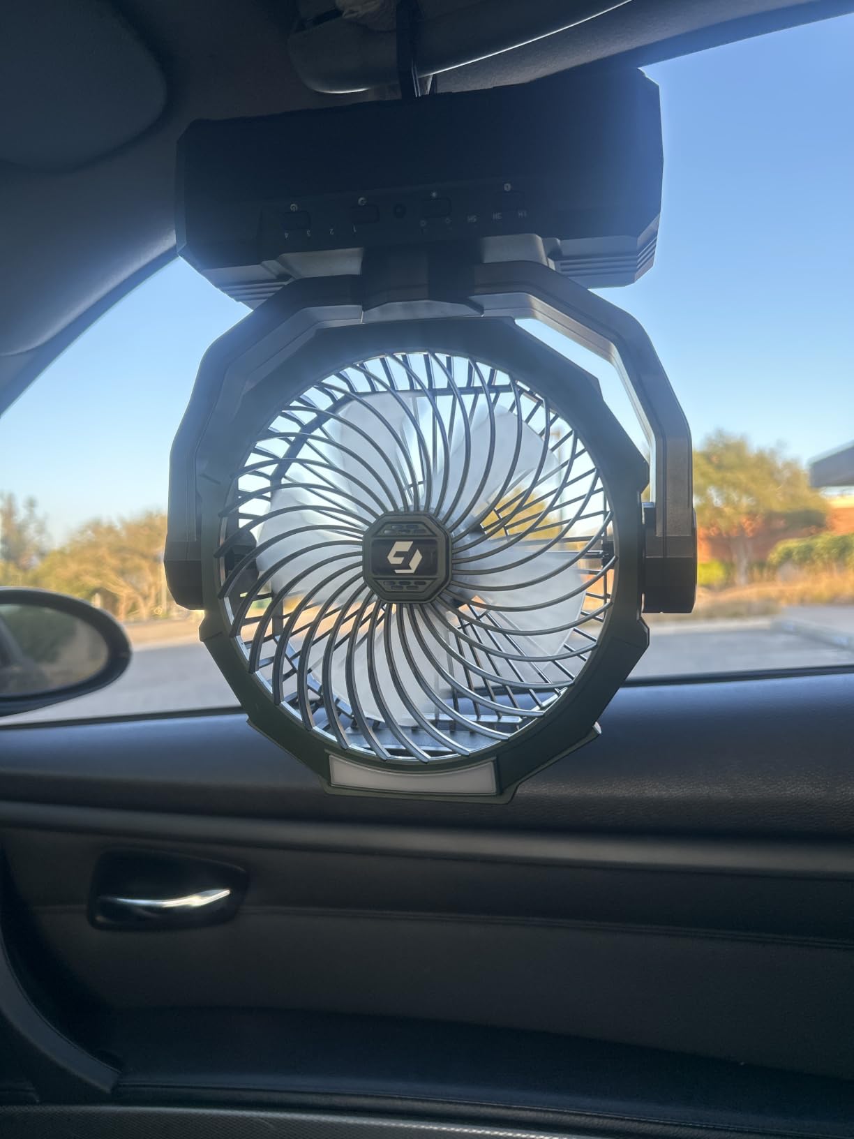 FRIZCOL 3-in-1 Camping Fan - Portable Fans Rechargeable - 24000mAh Battery Powered Fan with Light & Remote for Indoor, Outdoor, Tent, Travel, Fishing, Jobsite, Gifts for Men Dad Him - Green customer photo 1