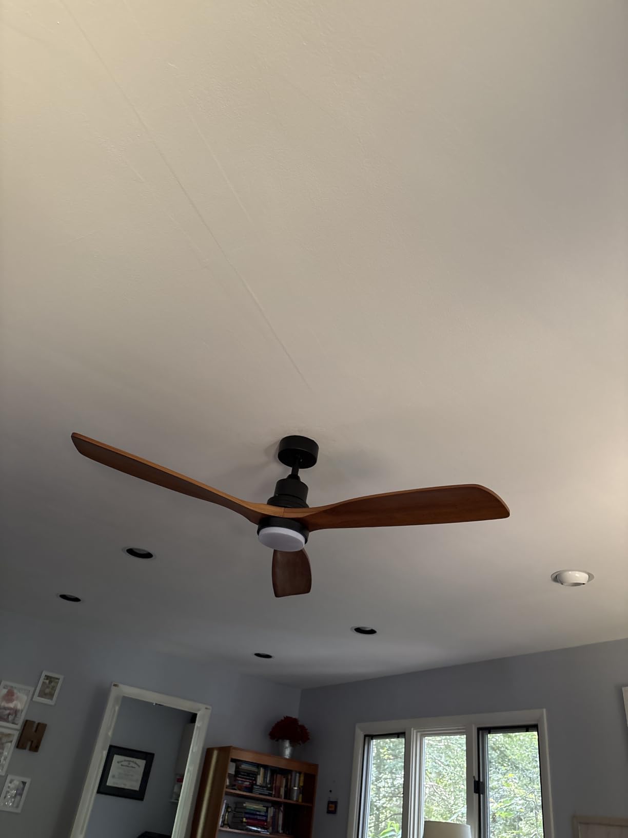 52 Inch Ceiling Fans with Lights and Remote, 3 Solid Wood Blades customer photo 2
