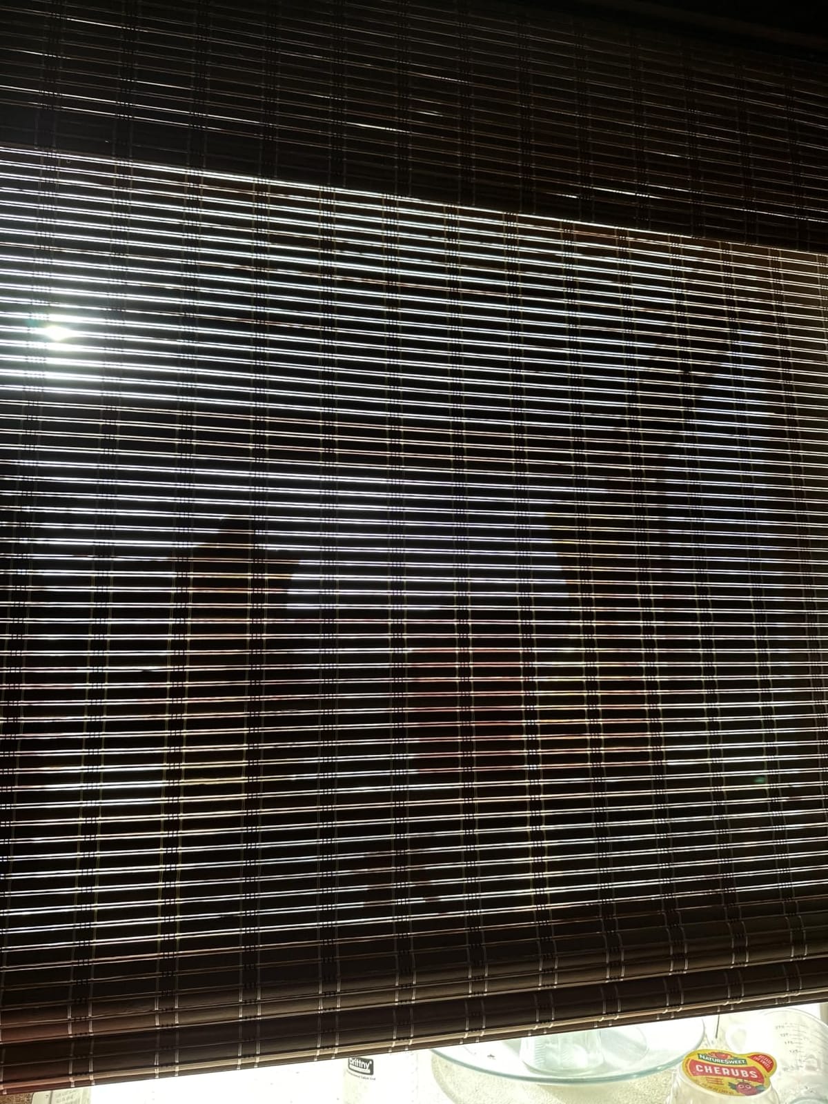 LazBlinds No Drill Cordless Bamboo Roman Shades, Custom Size, Brown customer photo 1