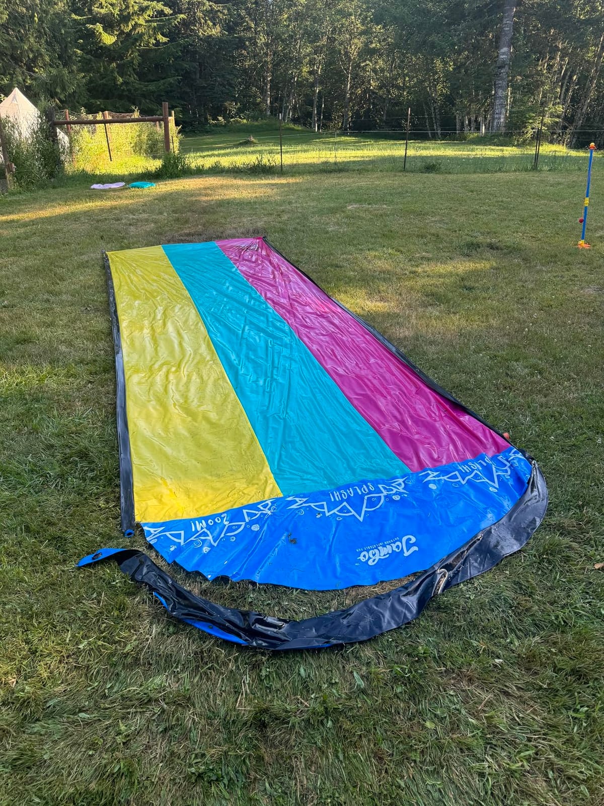 JAMBO XL 20Ft Summer Vibes Premium Slip and Slide with 3 Bodyboards, Heavy Duty Water Slide- Advanced 3-Way Water Sprinkler System, Backyard Waterslide Outdoor Water Toys n Slides for Kids customer photo 2