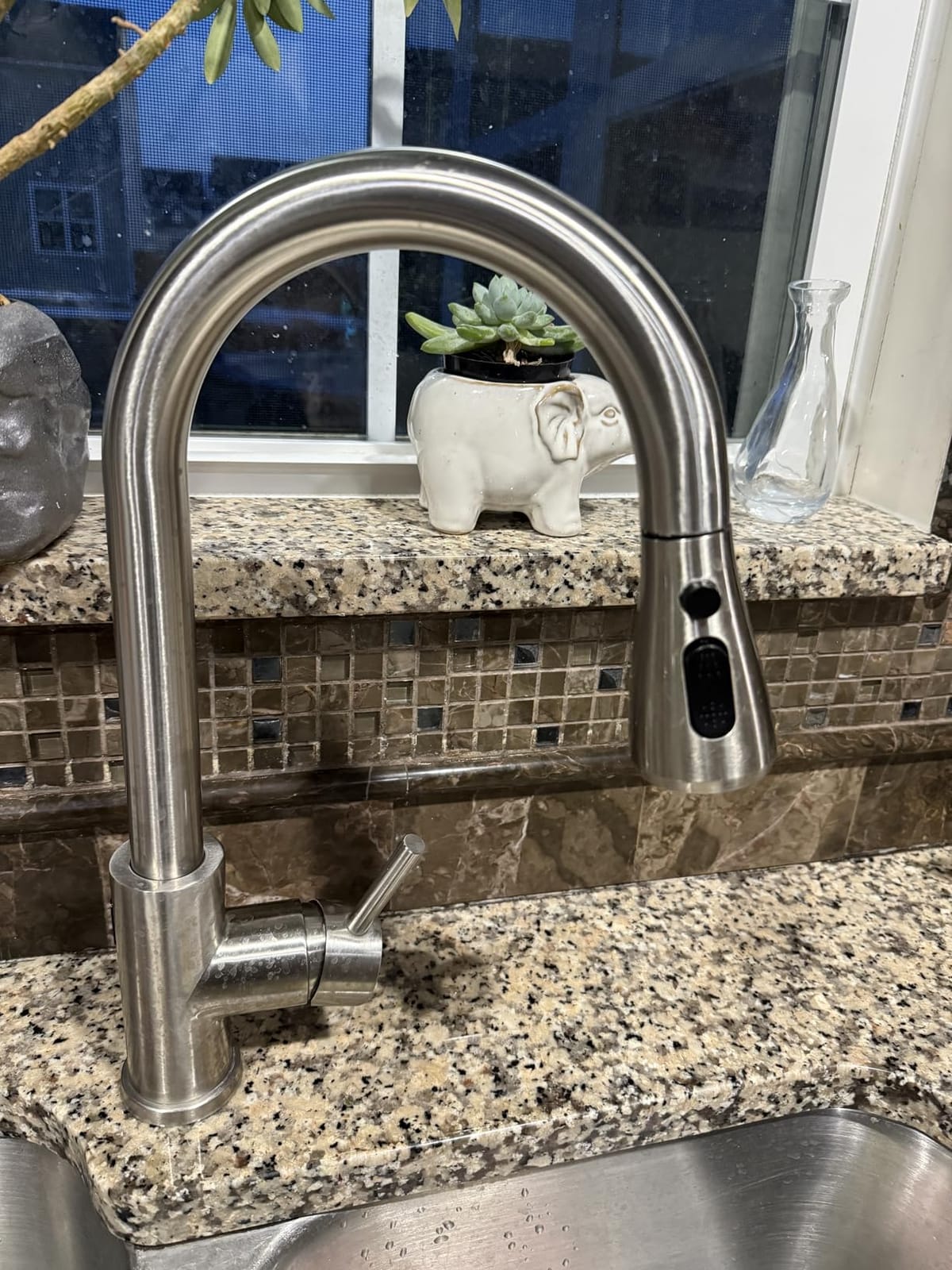 Kicimpro Touchless Kitchen Faucet with Pull Down Sprayer Brushed Nickel, Side Motion Sensor Kitchen Touchless Faucet with Water Line, Two Control Modes Touchless Faucet for Kitchen Sink, Single Handle customer photo 1