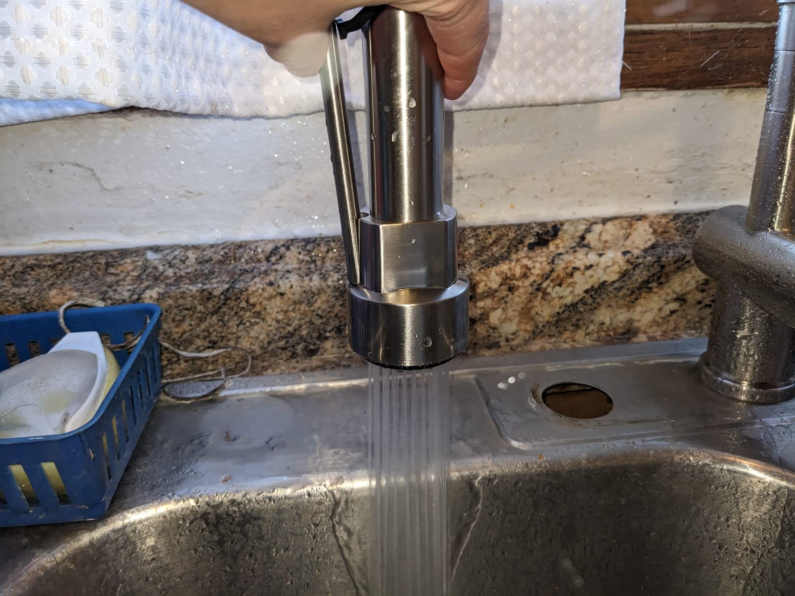 VFAUOSIT Touchless Kitchen Faucet with Pull Down Sprayer, Brushed Nickel customer photo 1