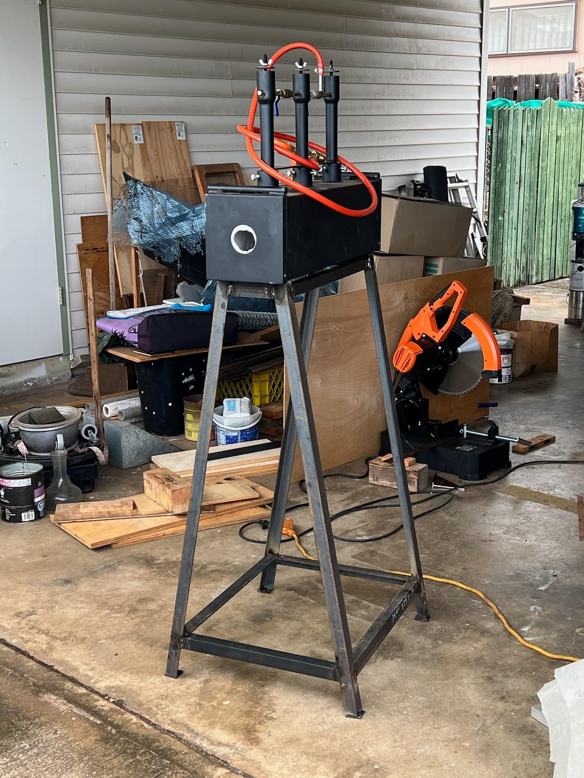 VEVOR Chop Saw, 14''/355mm Blade Diameter Cut Off Saw, 2800W 1200RPM Steel Cutting Machine, 0-45° Adjustable Dry Cut Chop Saw, Miter Saw for Cold Cut Saw for Steel/Iron/Aluminum, Black customer photo 2