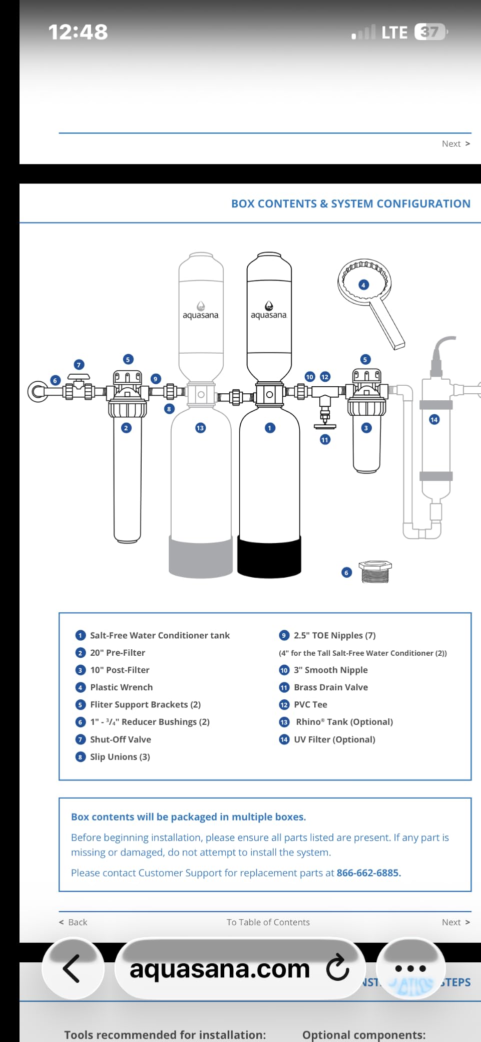 Aquasana Whole House Water Filter System | 1,000,000 Gallons | Carbon & KDF Media | Reduces 97% Chlorine & Sediment | Includes Pre- and Post-Filters | Rhino WH-1000 customer photo 1
