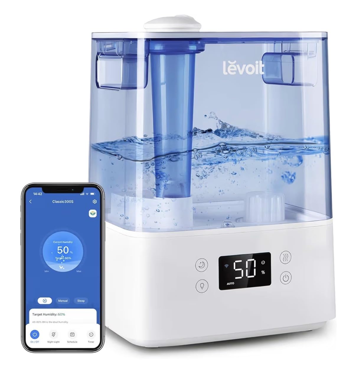 Levoit 6L Smart Warm and Cool Mist Humidifiers for Home Bedroom, 60H customer photo 1