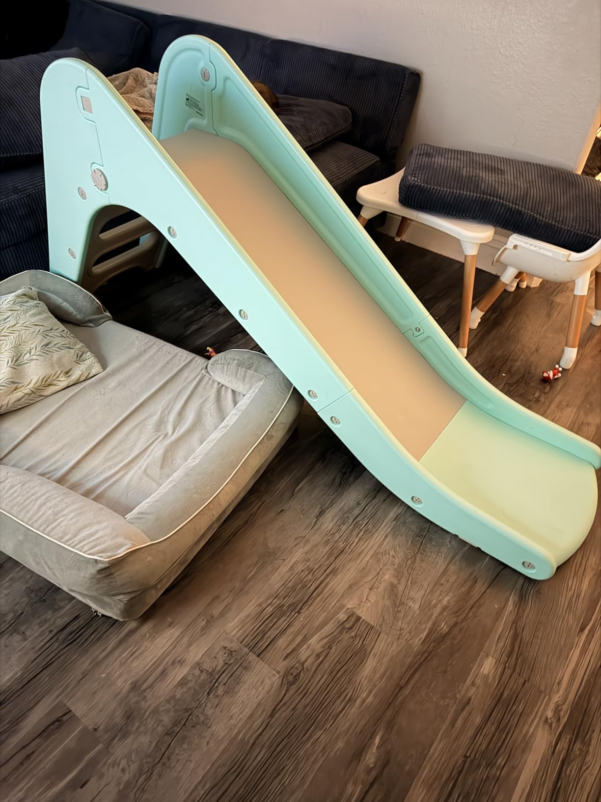 Toddler Indoor Slide, Foldable Baby Climber Playset with Basketball & Hoop customer photo 1