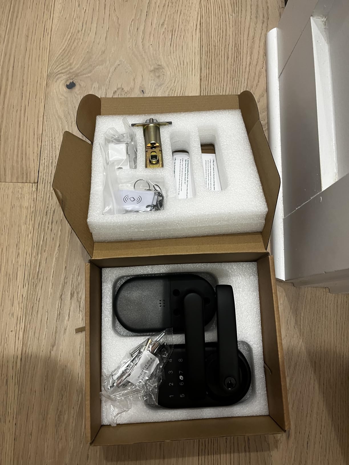 Smart Door Handle Lock with Keypad, Yamiry Fingerprint Knob for Front Door customer photo 2