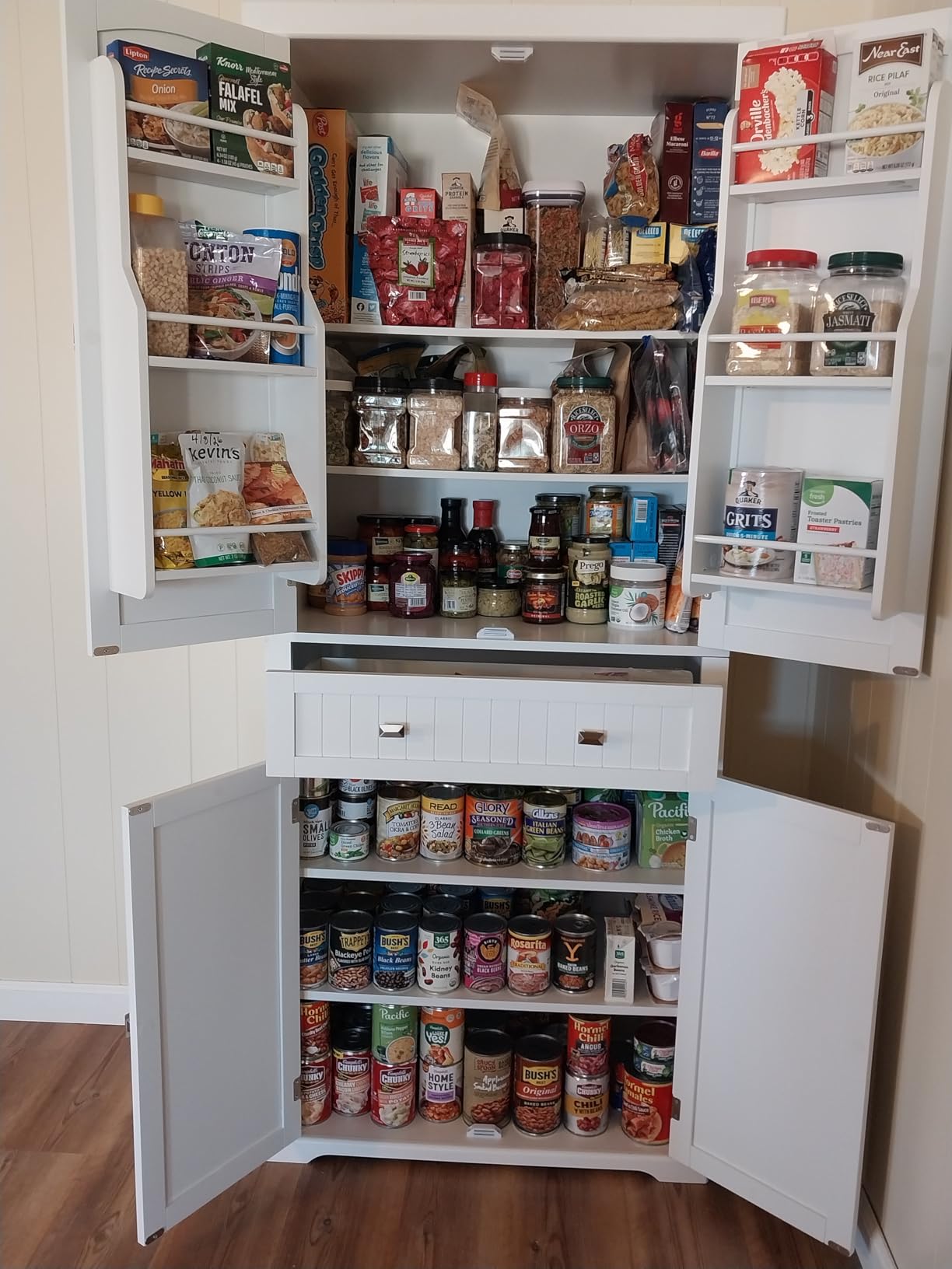 VASAGLE Pantry Cabinet, Freestanding Tall Cupboard with a Drawer customer photo 1