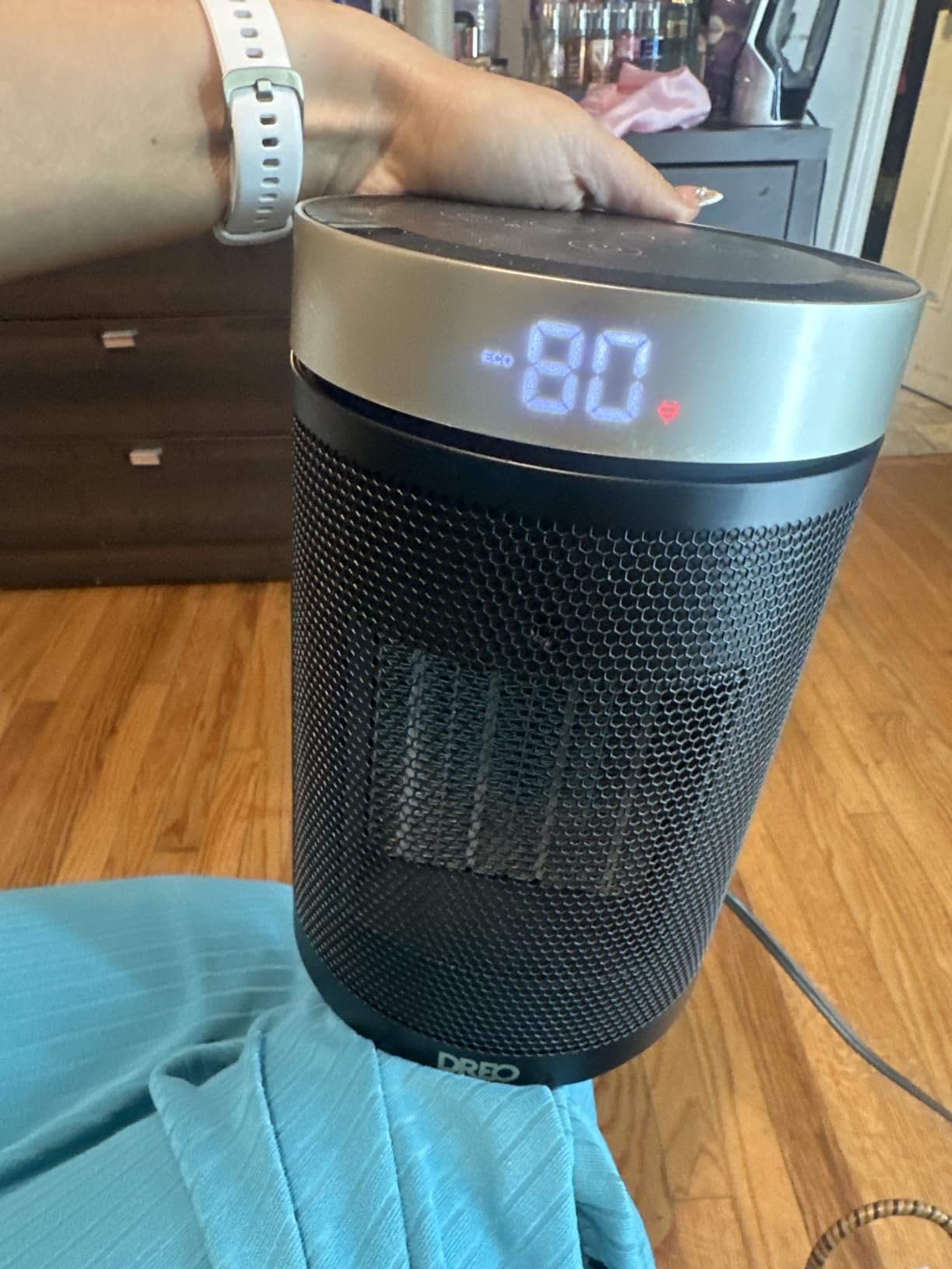 DREO Space Heater, Portable Electric Heaters for Indoor Use with Remote customer photo 1