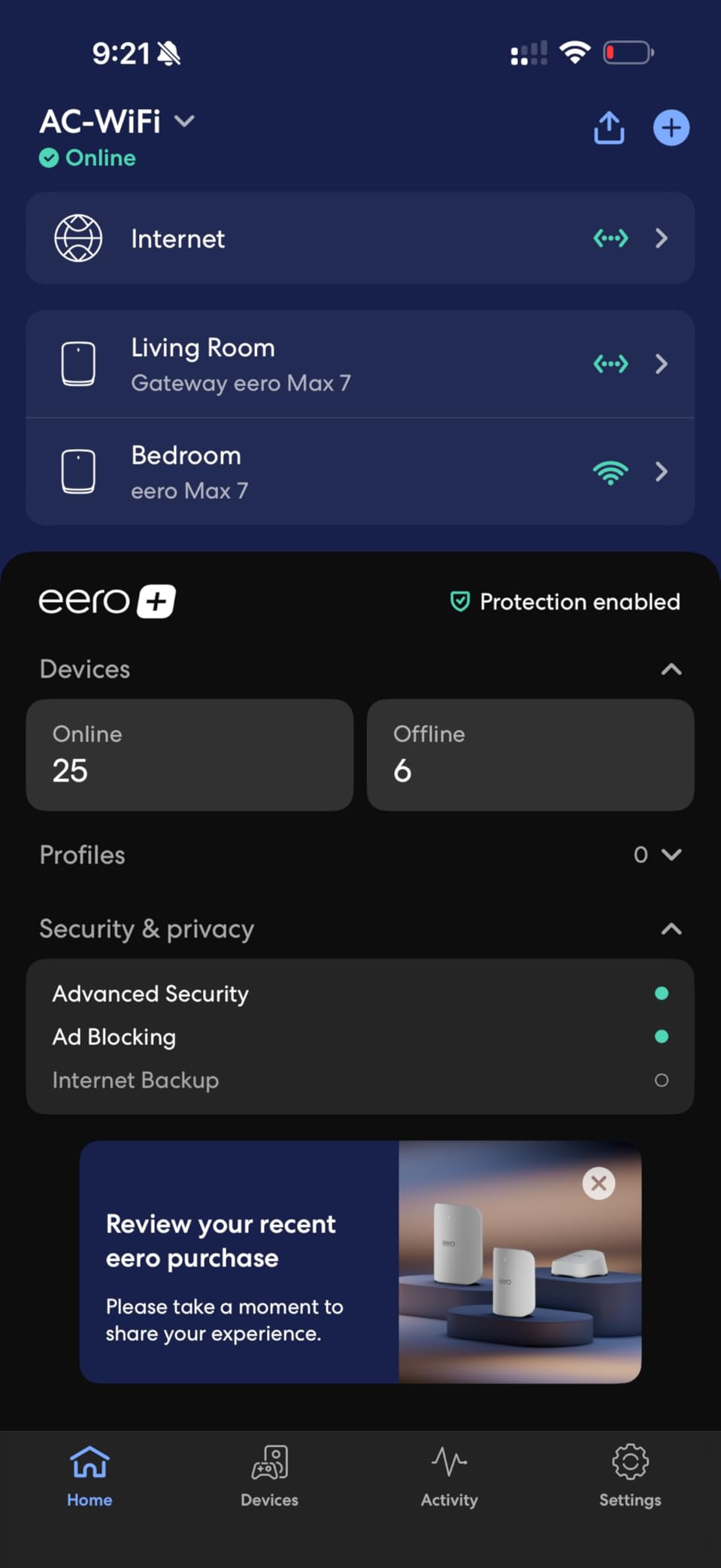 Amazon eero Pro 7 tri-band mesh Wi-Fi 7 router (newest model) - Supports internet plans up to 5 Gbps, Coverage up to 6,000 sq. ft., 3-pack customer photo 2