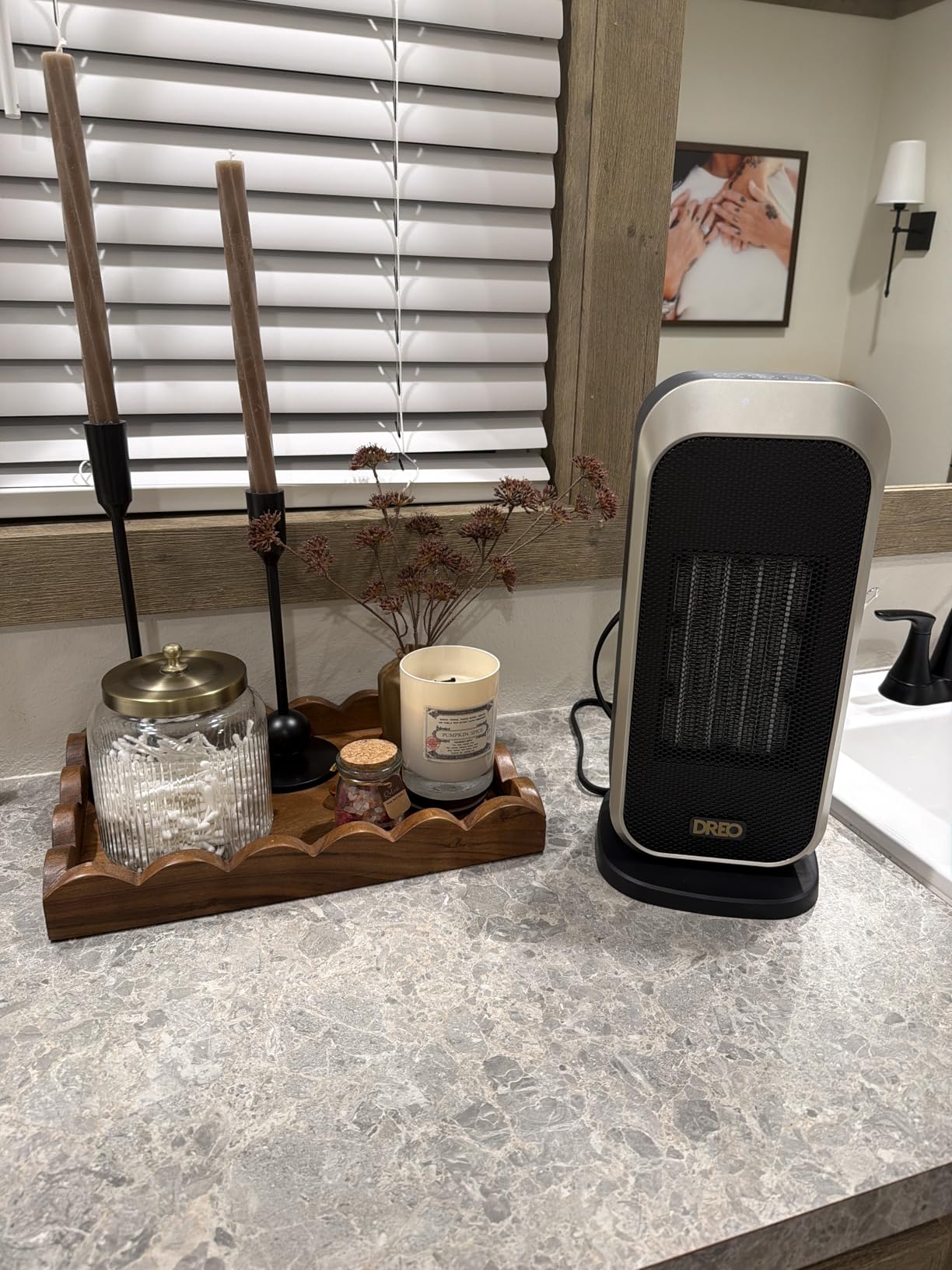 DREO Quiet Space Heater, 1500W Portable Heaters for Indoor Use with Remote customer photo 1